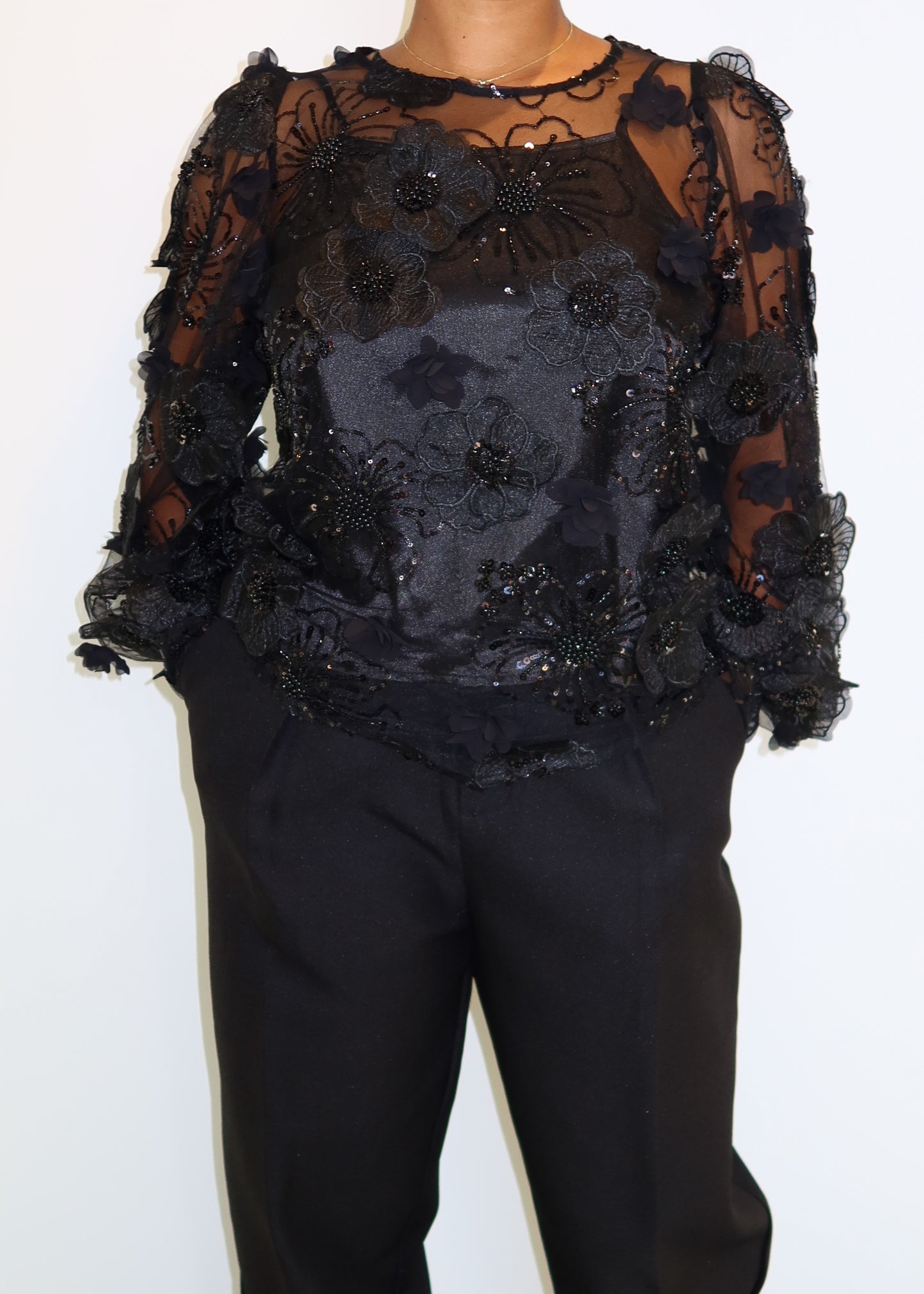 Fiona Floral Sheer Blouse