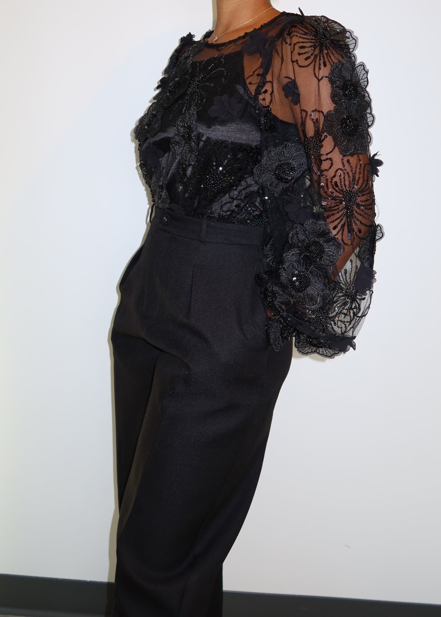 Fiona Floral Sheer Blouse