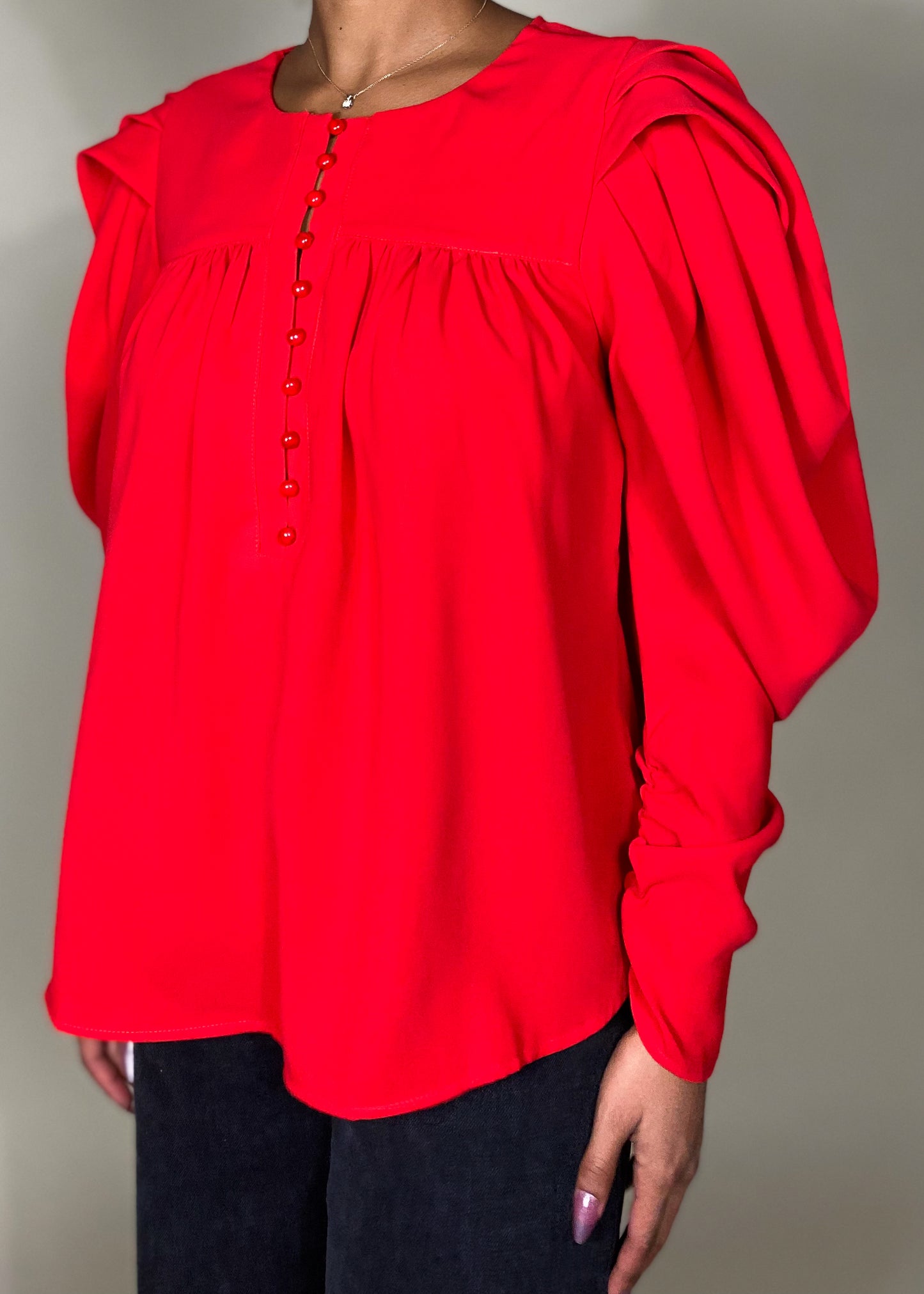Carnation Red Blouse