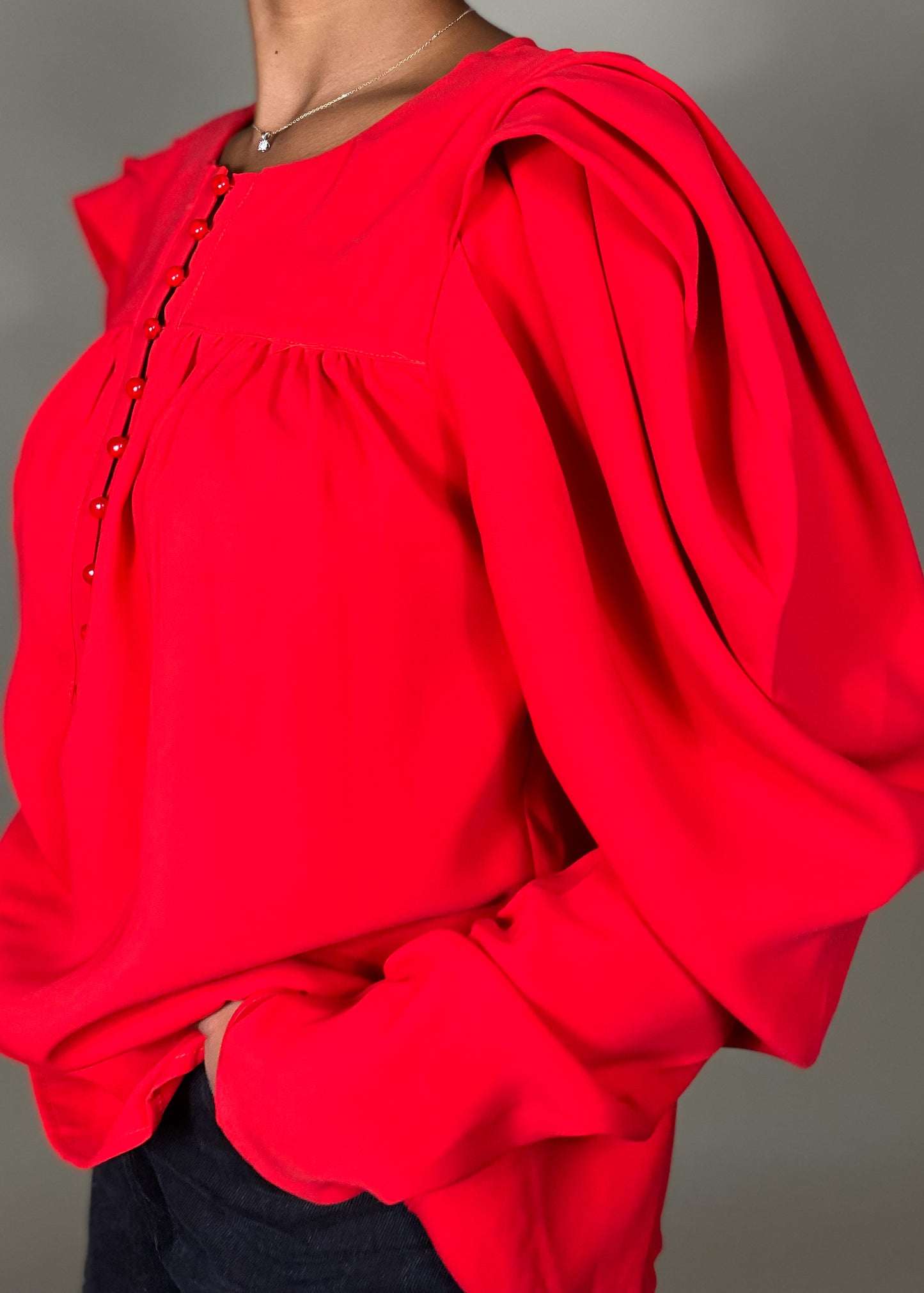 Carnation Red Blouse