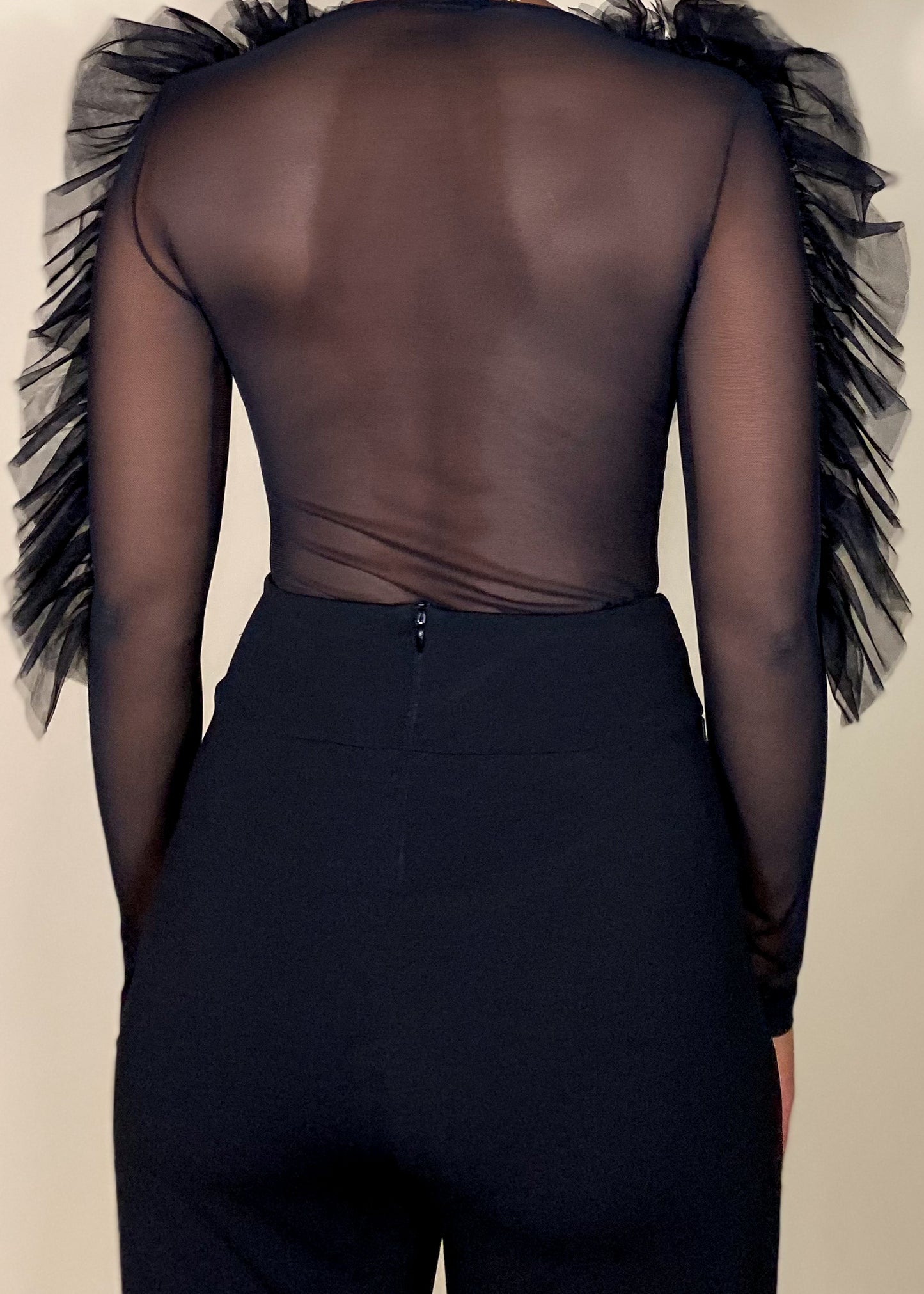 Tulle Ruffle Bodysuit+