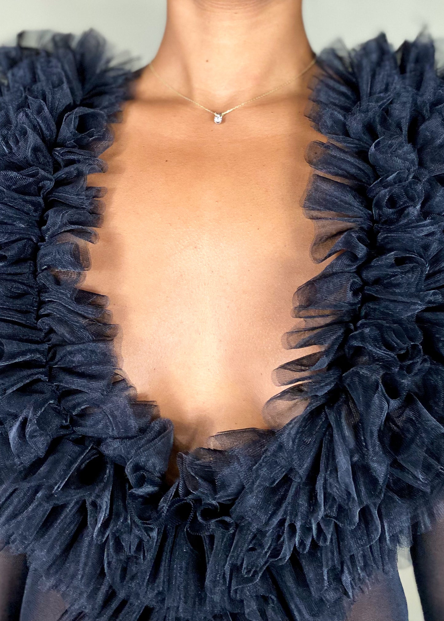 Tulle Ruffle Bodysuit+