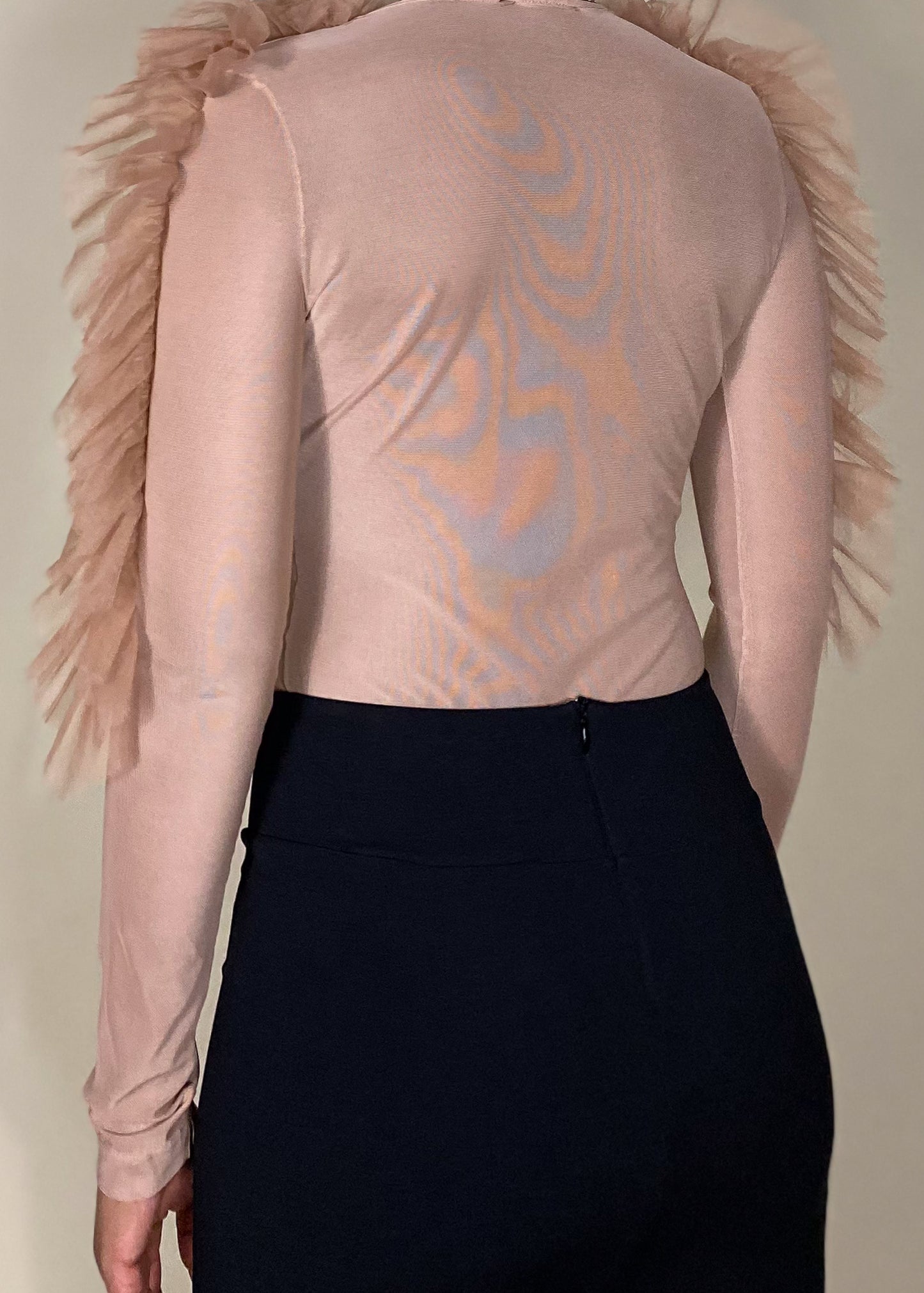 Tulle Ruffle Bodysuit+