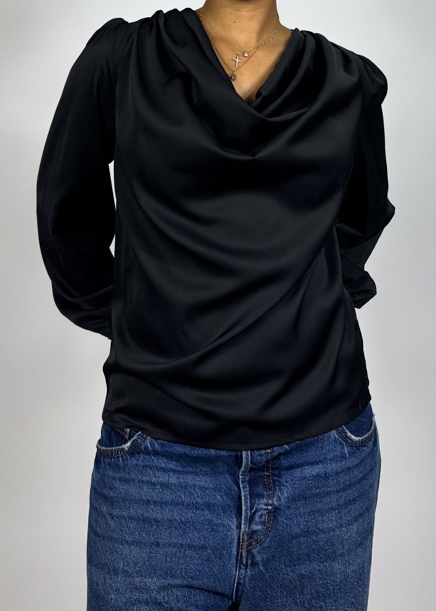 Kara Cowl Neck Blouse +