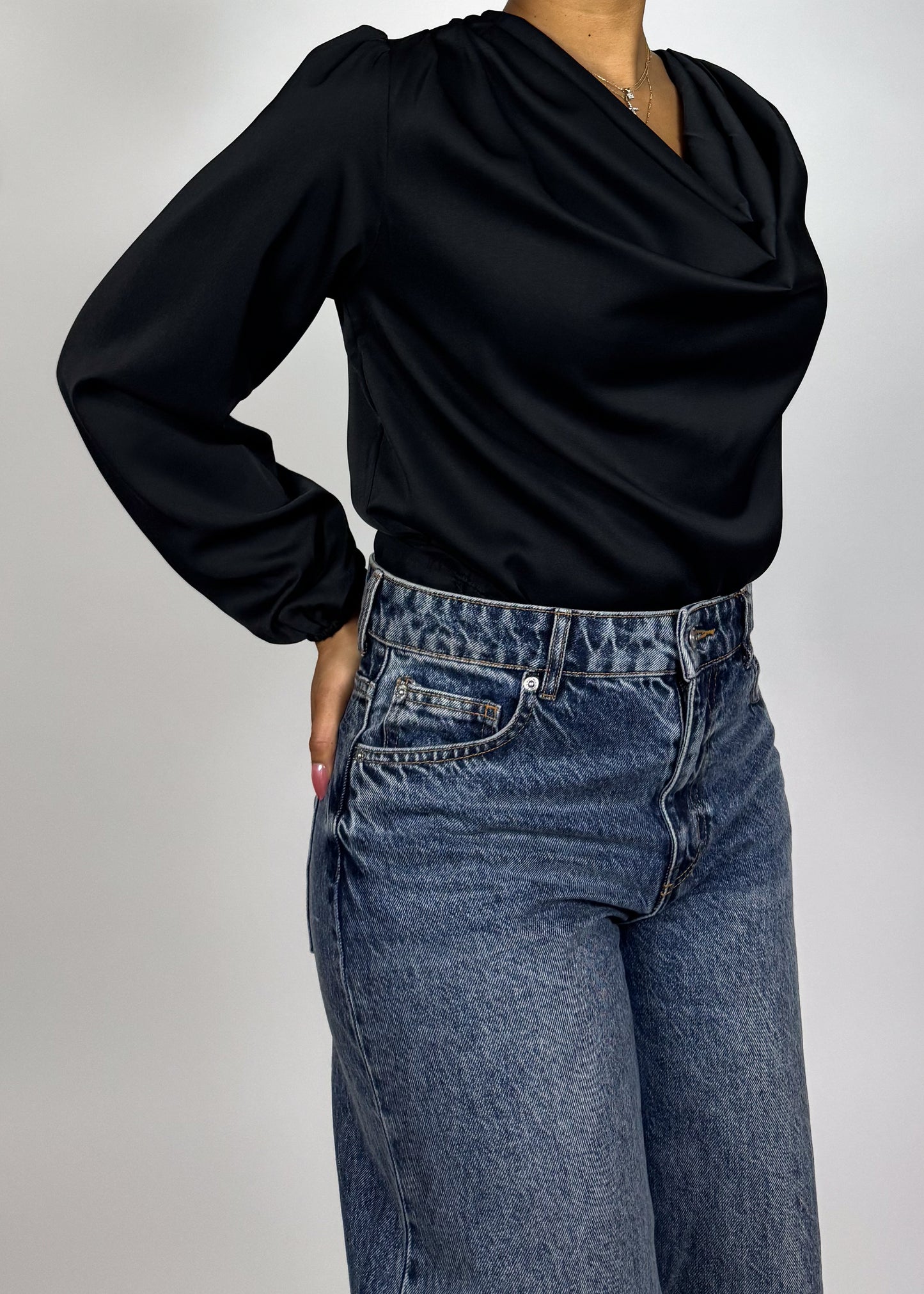 Kara Cowl Neck Blouse +