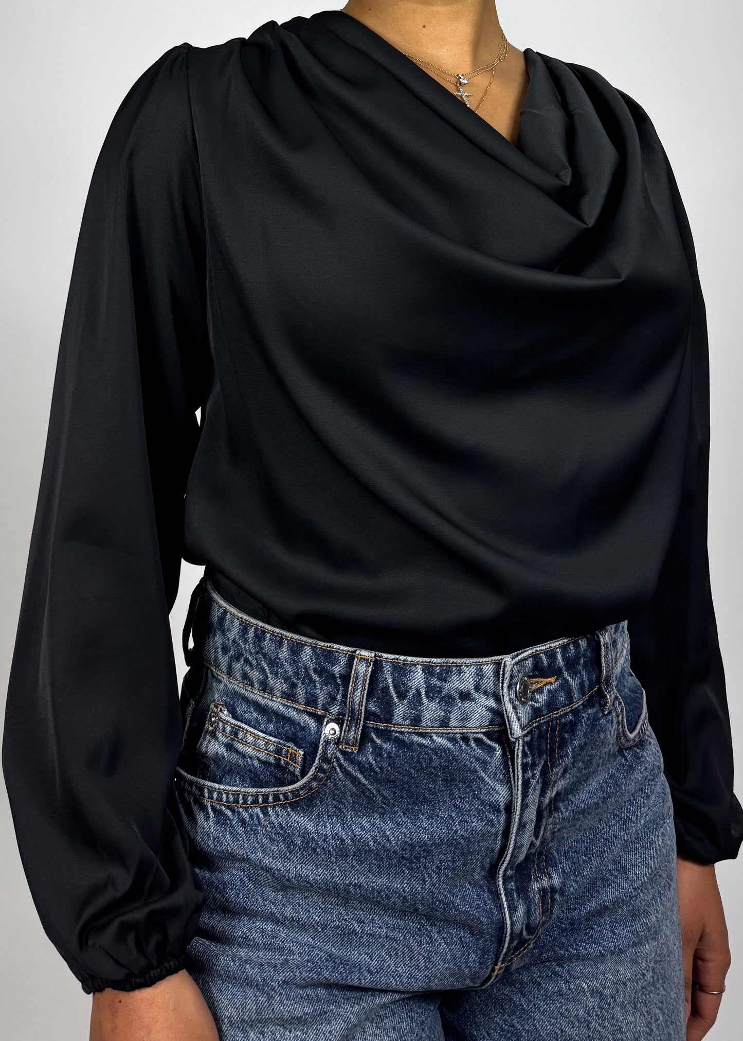 Kara Cowl Neck Blouse +