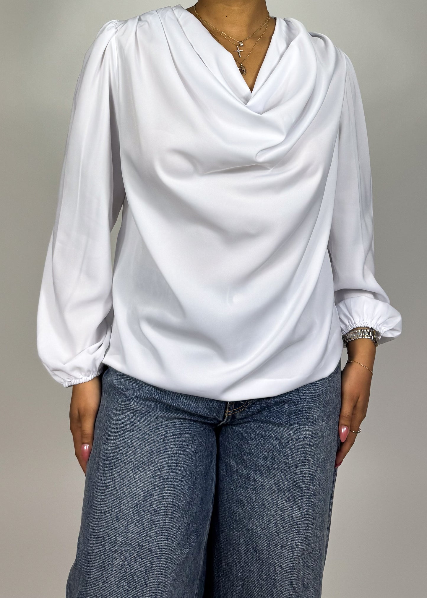 Kara Cowl Neck Blouse +