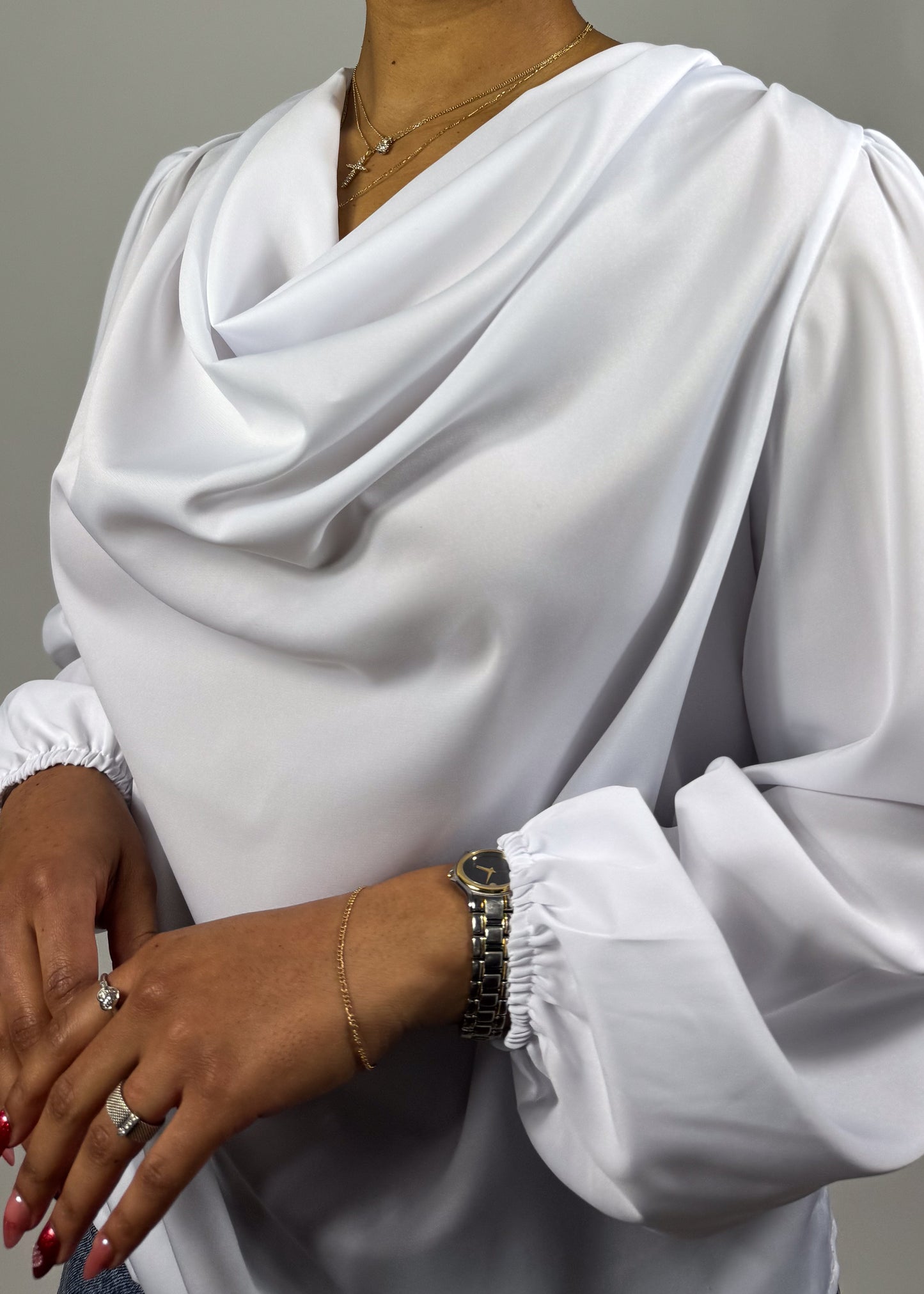 Kara Cowl Neck Blouse +
