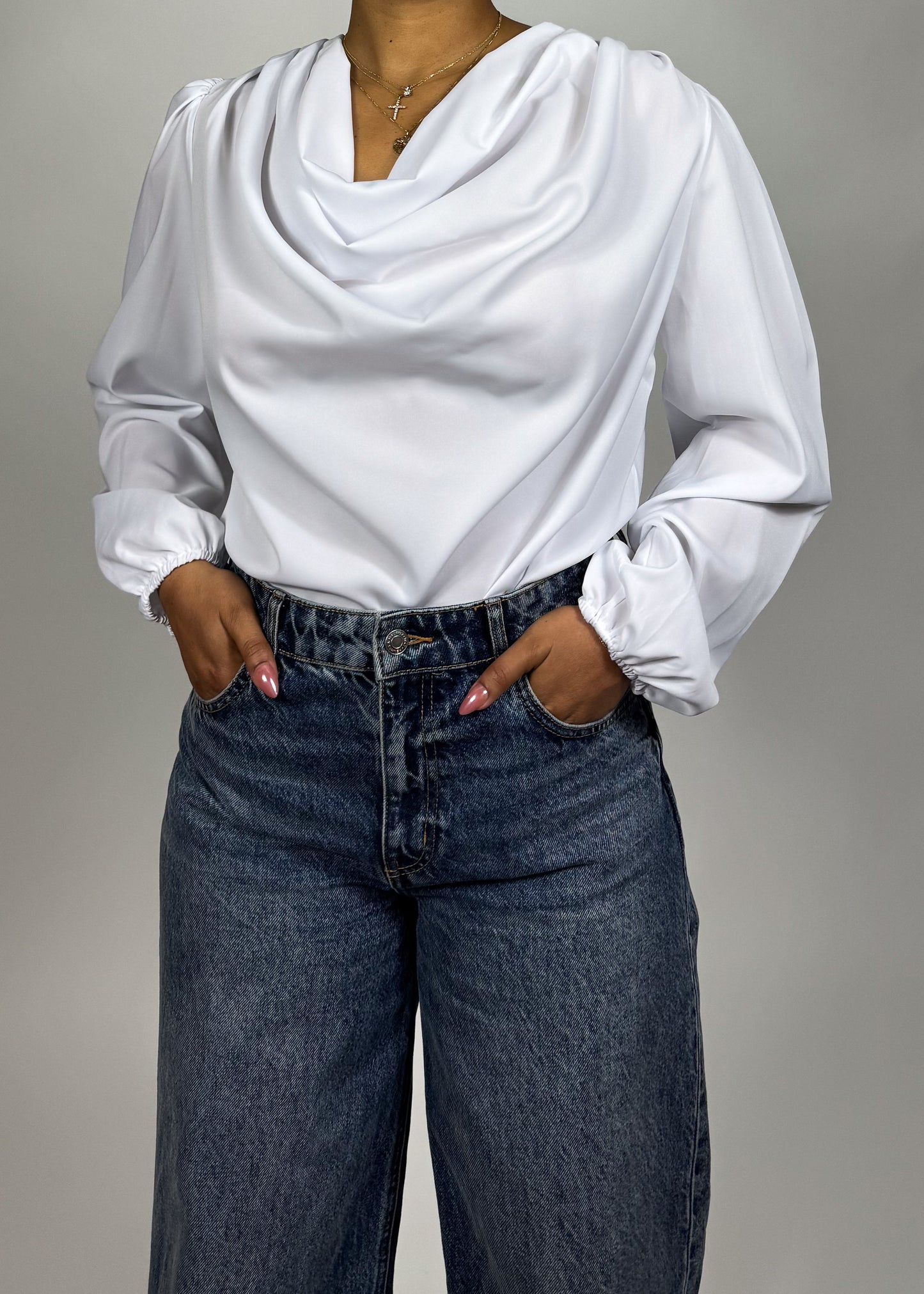 Kara Cowl Neck Blouse +