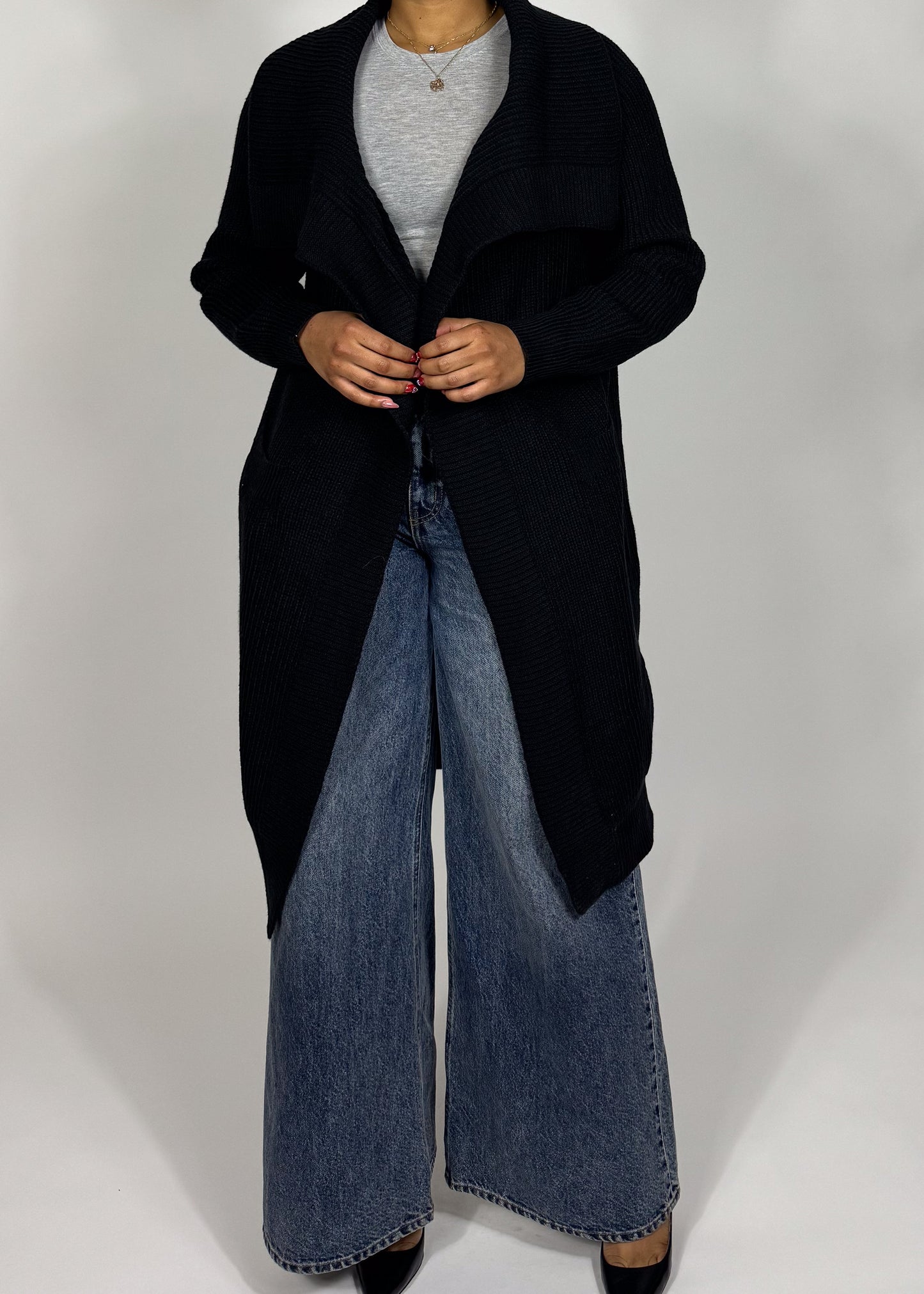 Black Knit Cardigan