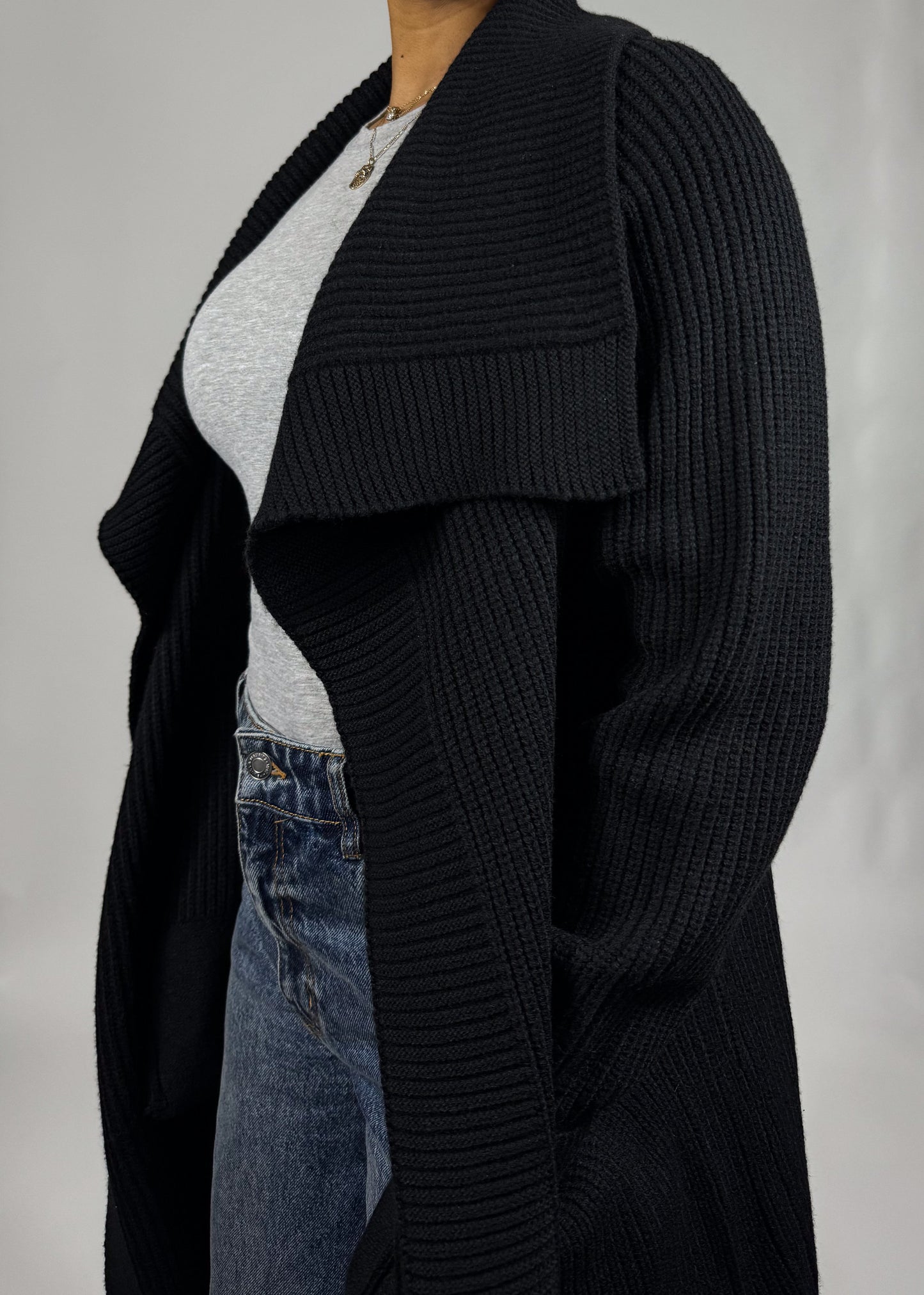 Black Knit Cardigan