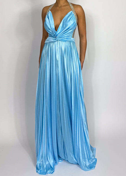 Wedding guest evening dress
Luxury prom night gown
Red carpet celebrity gown
Gala and black-tie event dress
Elegant birthday party dress
Plunging neckline pleated gown
Open back satin formal dress
Flowy A-line silhouette gown
Statement pink maxi dress
Glamorous Hollywood-inspired gown
Hot pink satin evening gown
Deep V-neck halter dress
Flowing pleated formal dress
Elegant draped maxi dress
Shiny silky floor-length gown