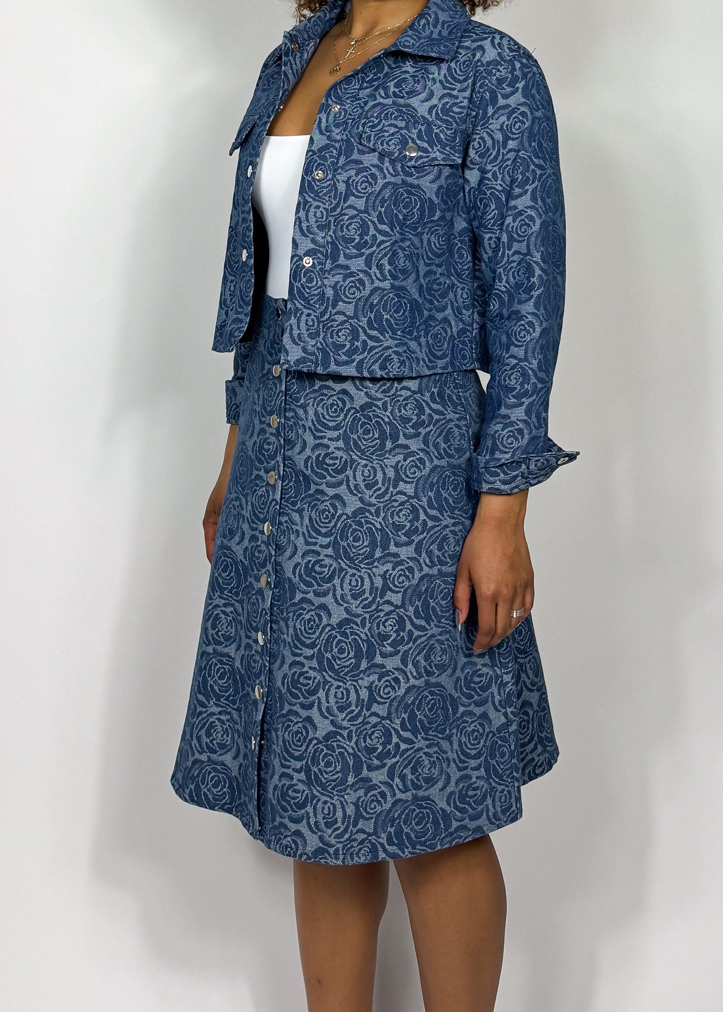 Rosebud Denim Skirt