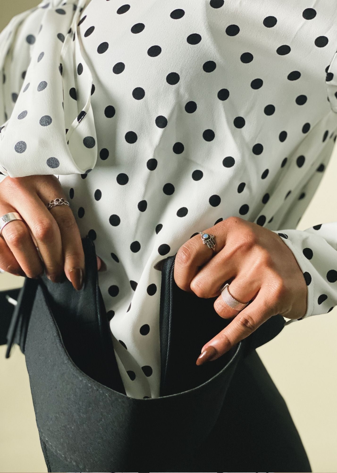 Belted Black Slacks