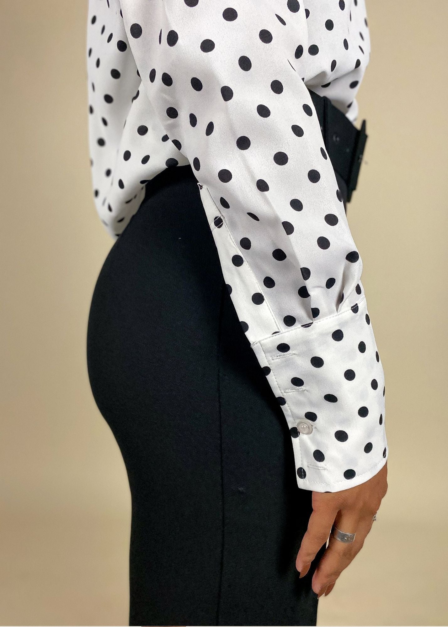 Belted Black Slacks