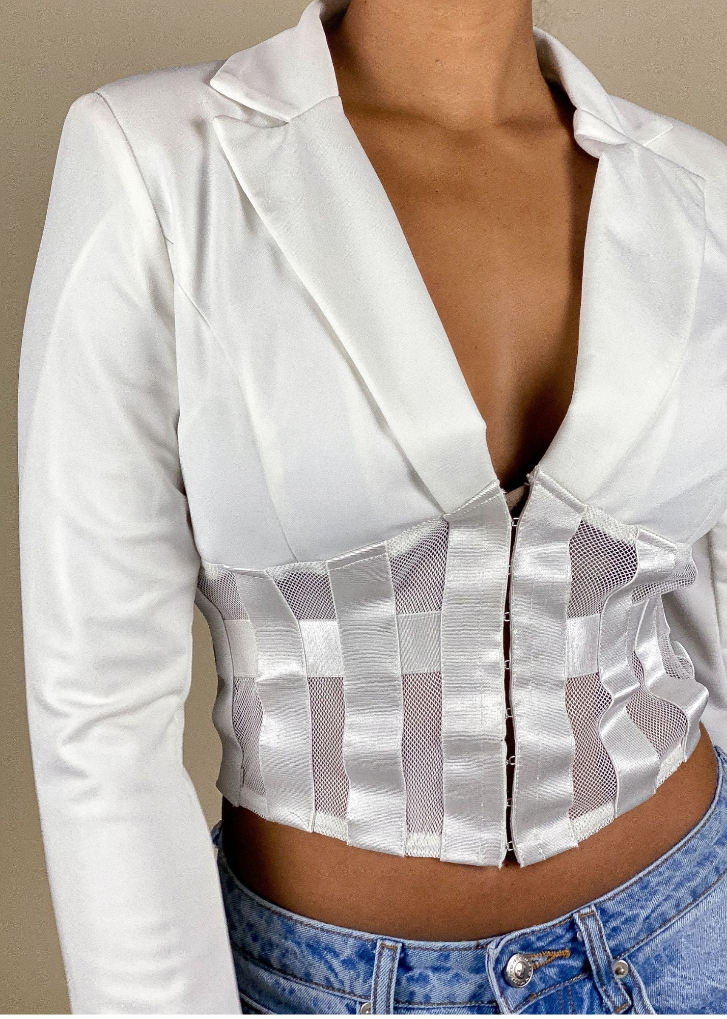 Tuxedo Twist Top