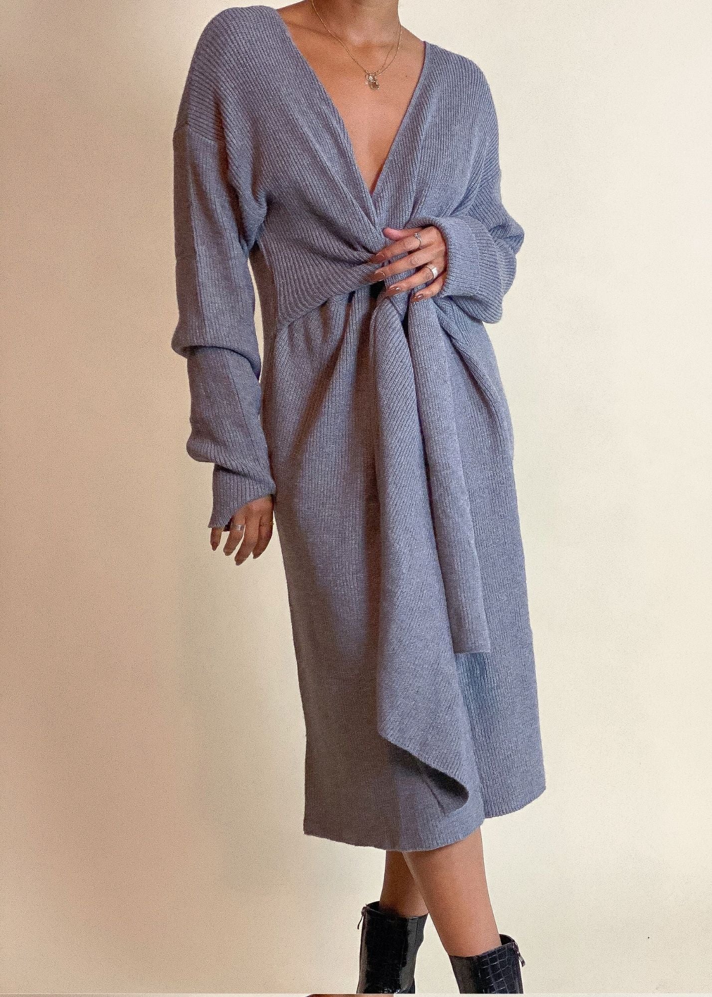 Knit Wrap Dress