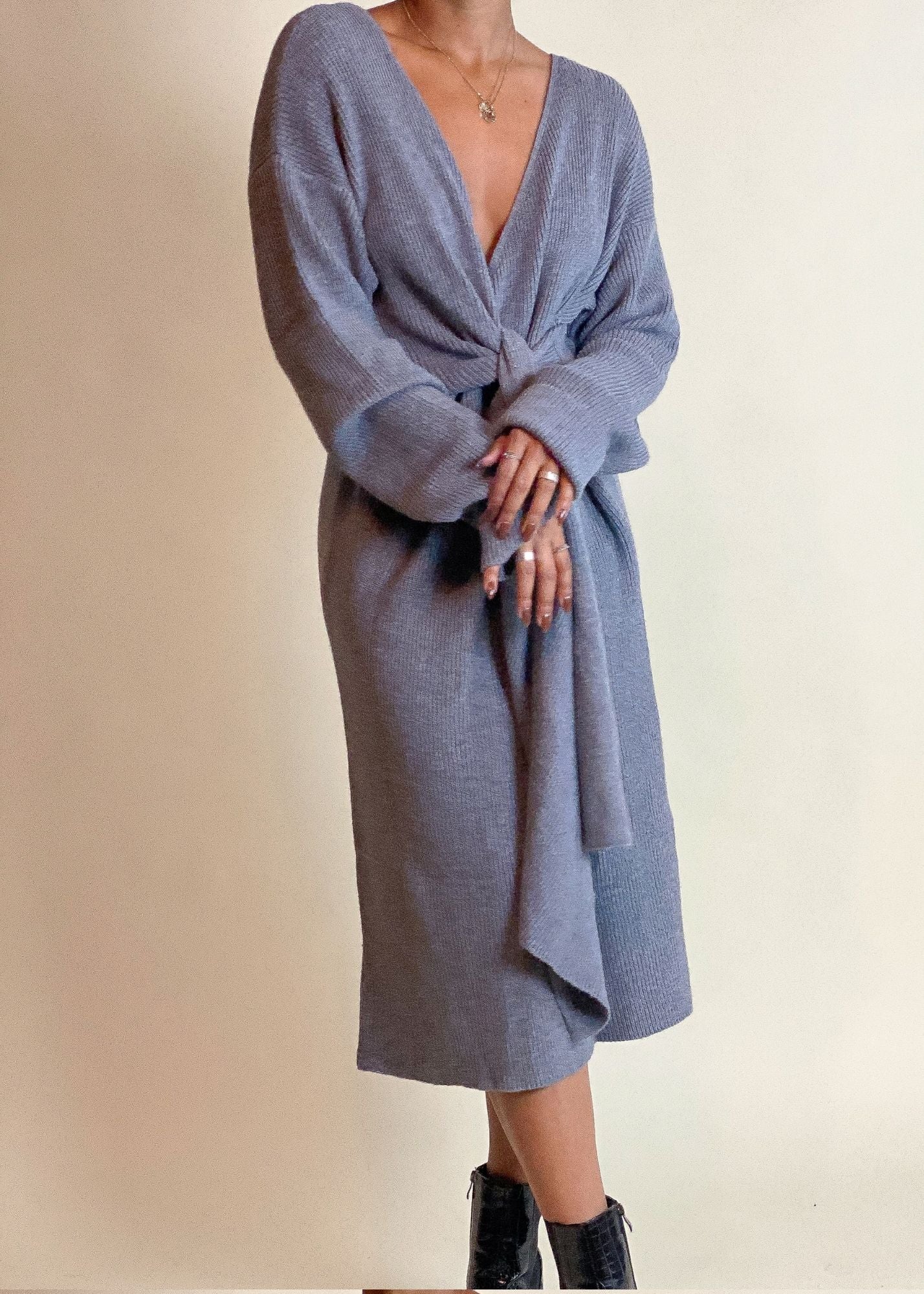 Knit Wrap Dress