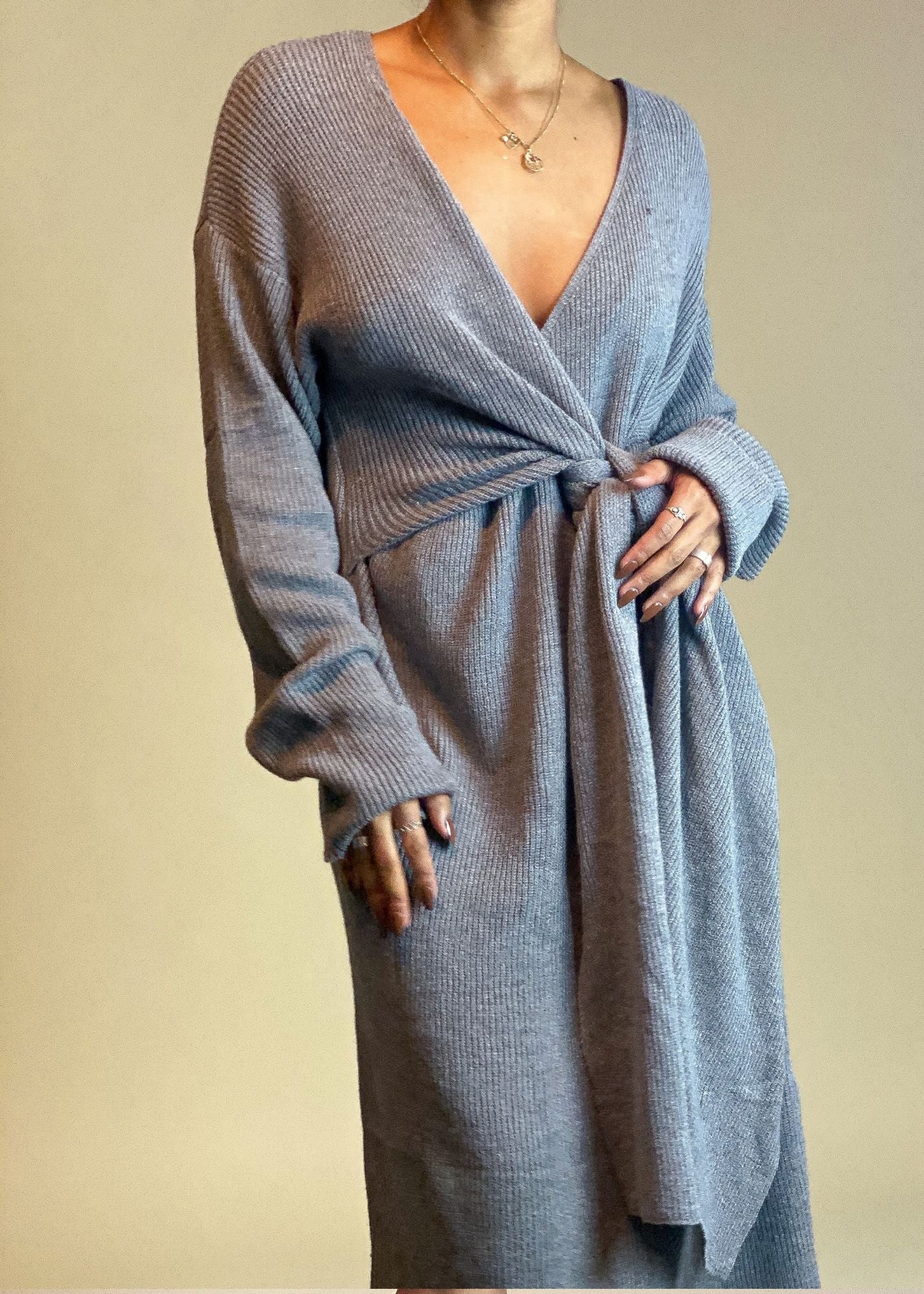 Knit Wrap Dress