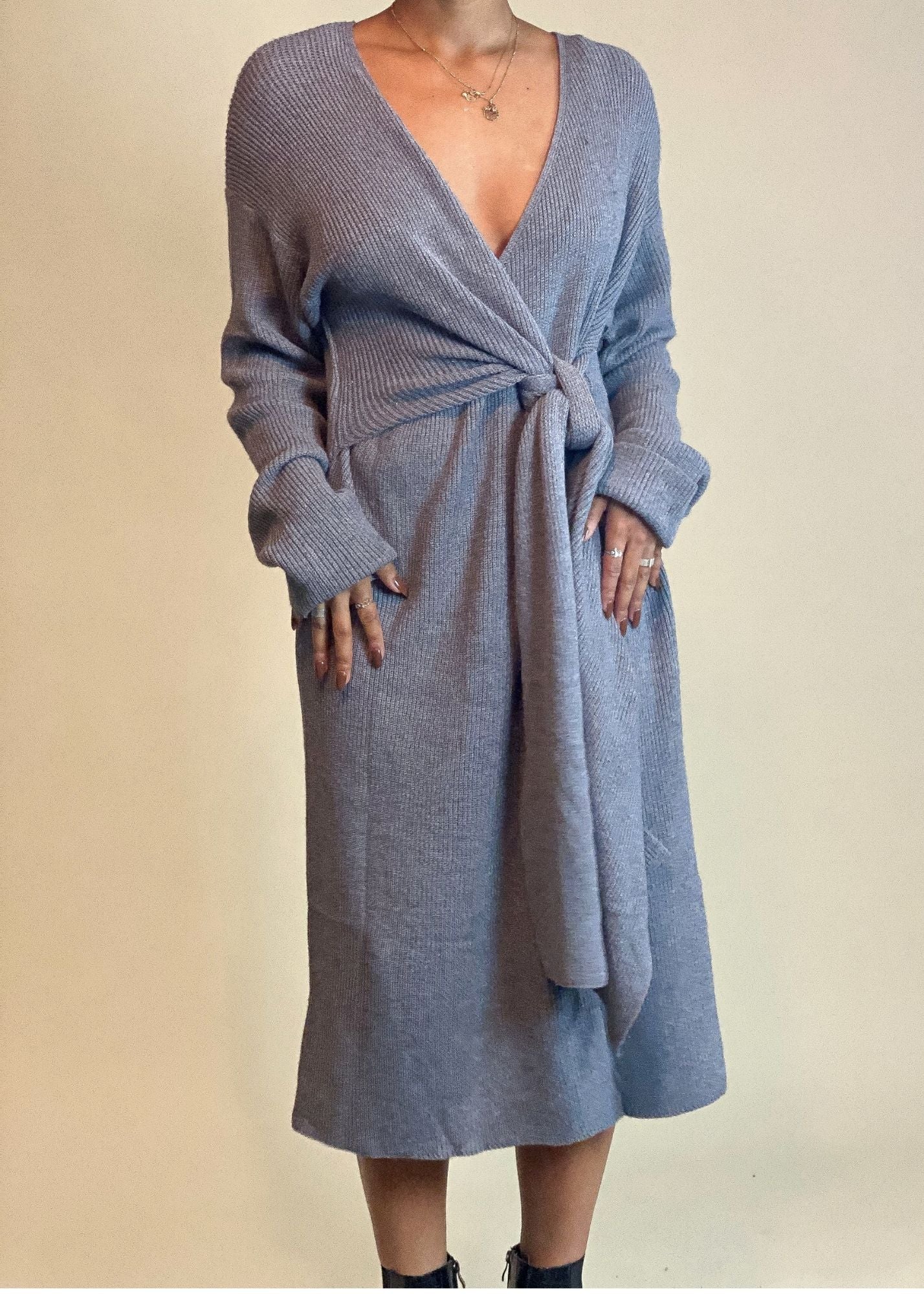 Knit Wrap Dress
