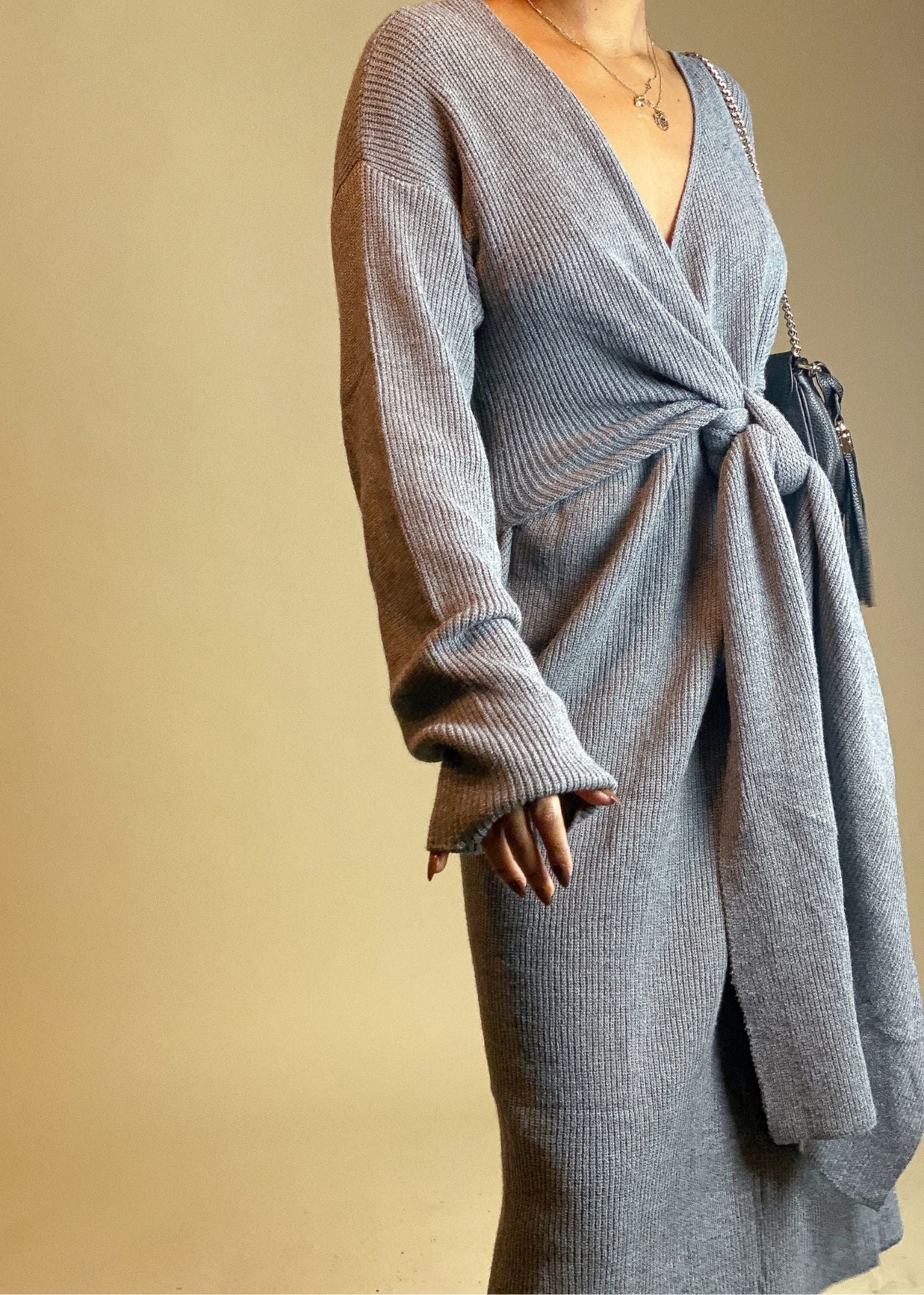 Knit Wrap Dress