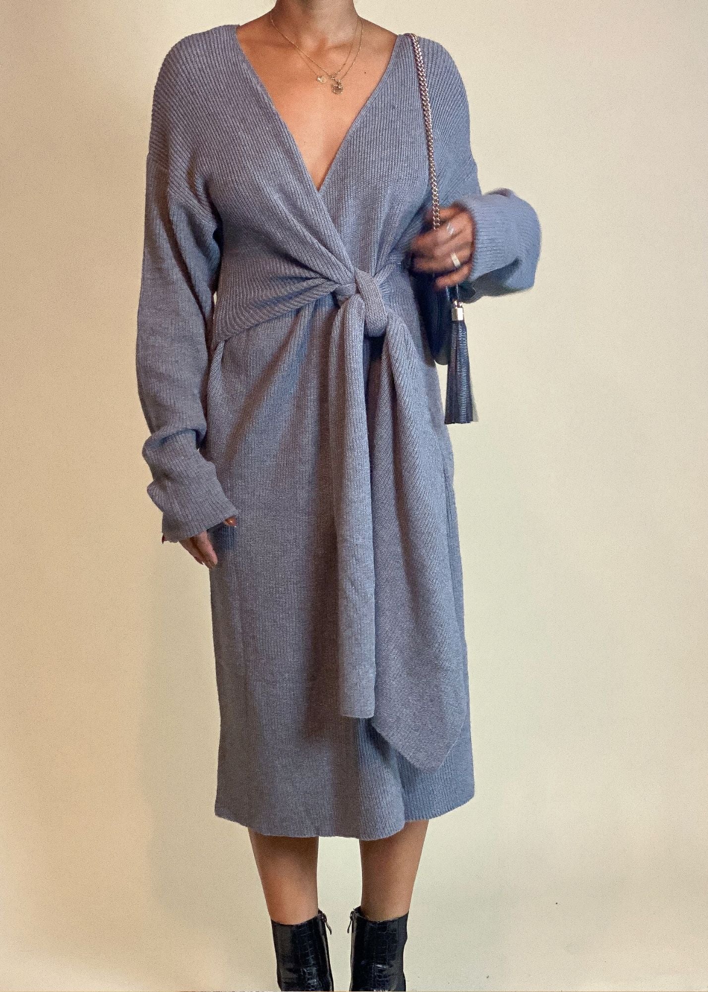 Knit Wrap Dress