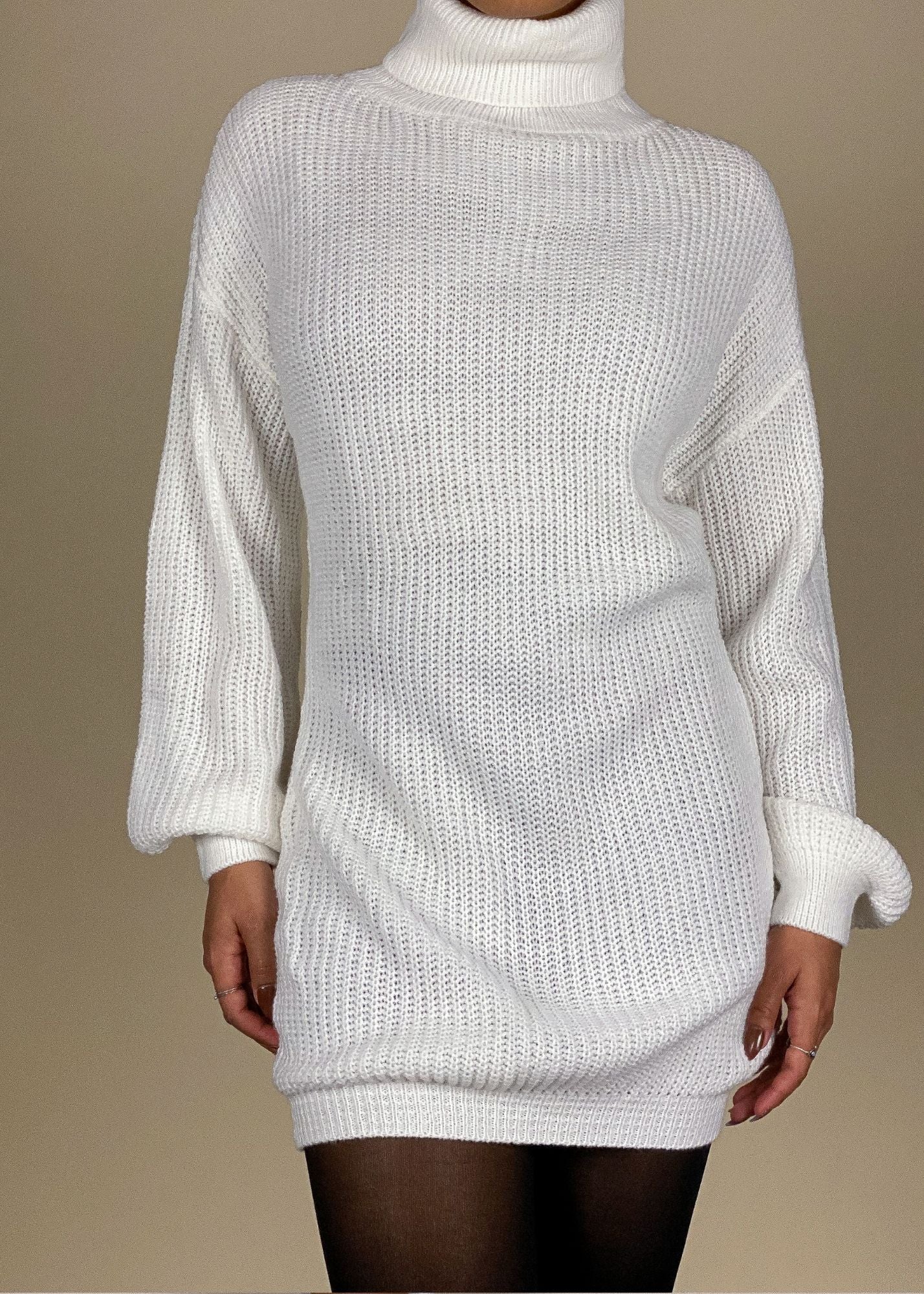 Sweater Weather Tunic White