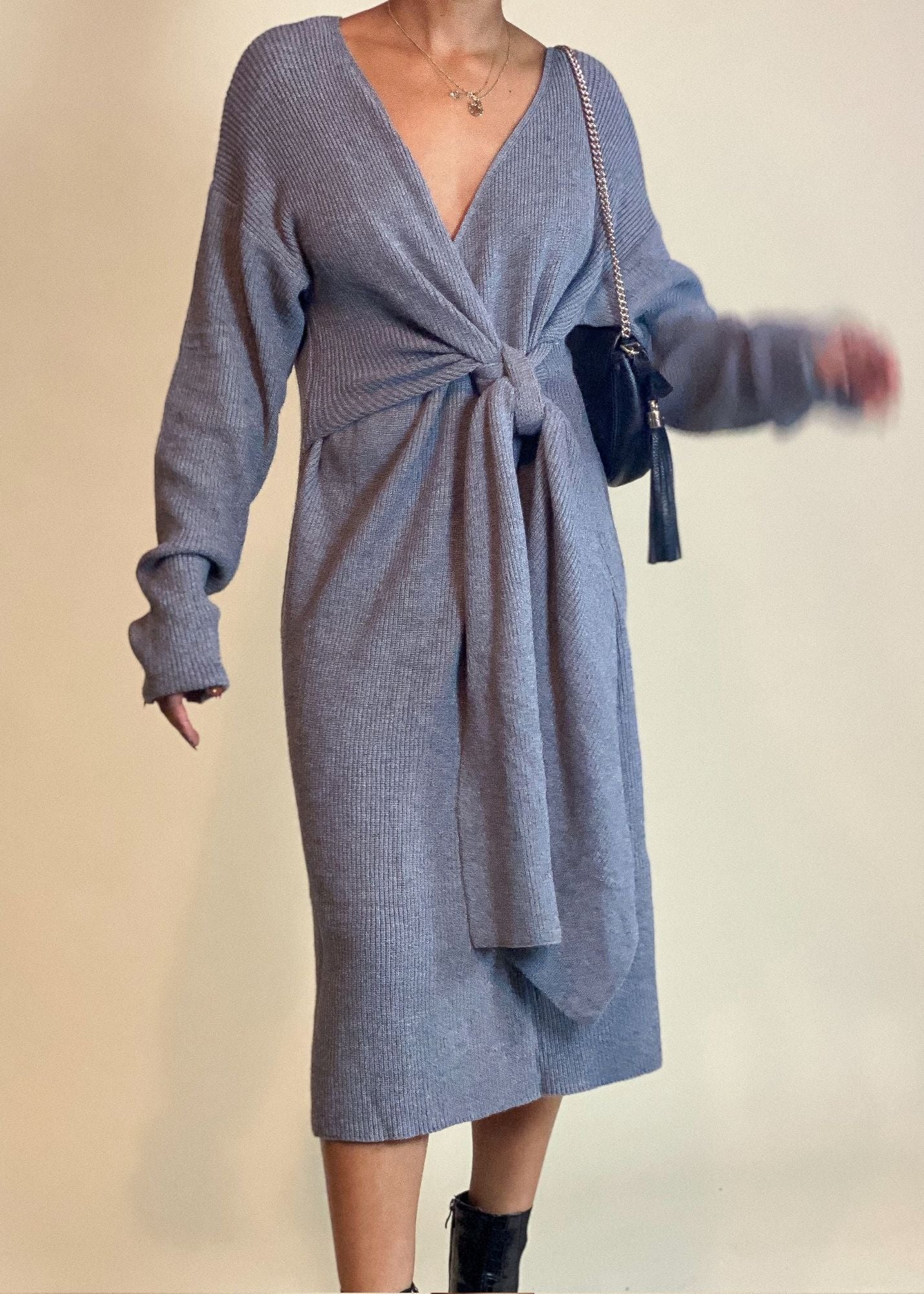 Knit Wrap Dress