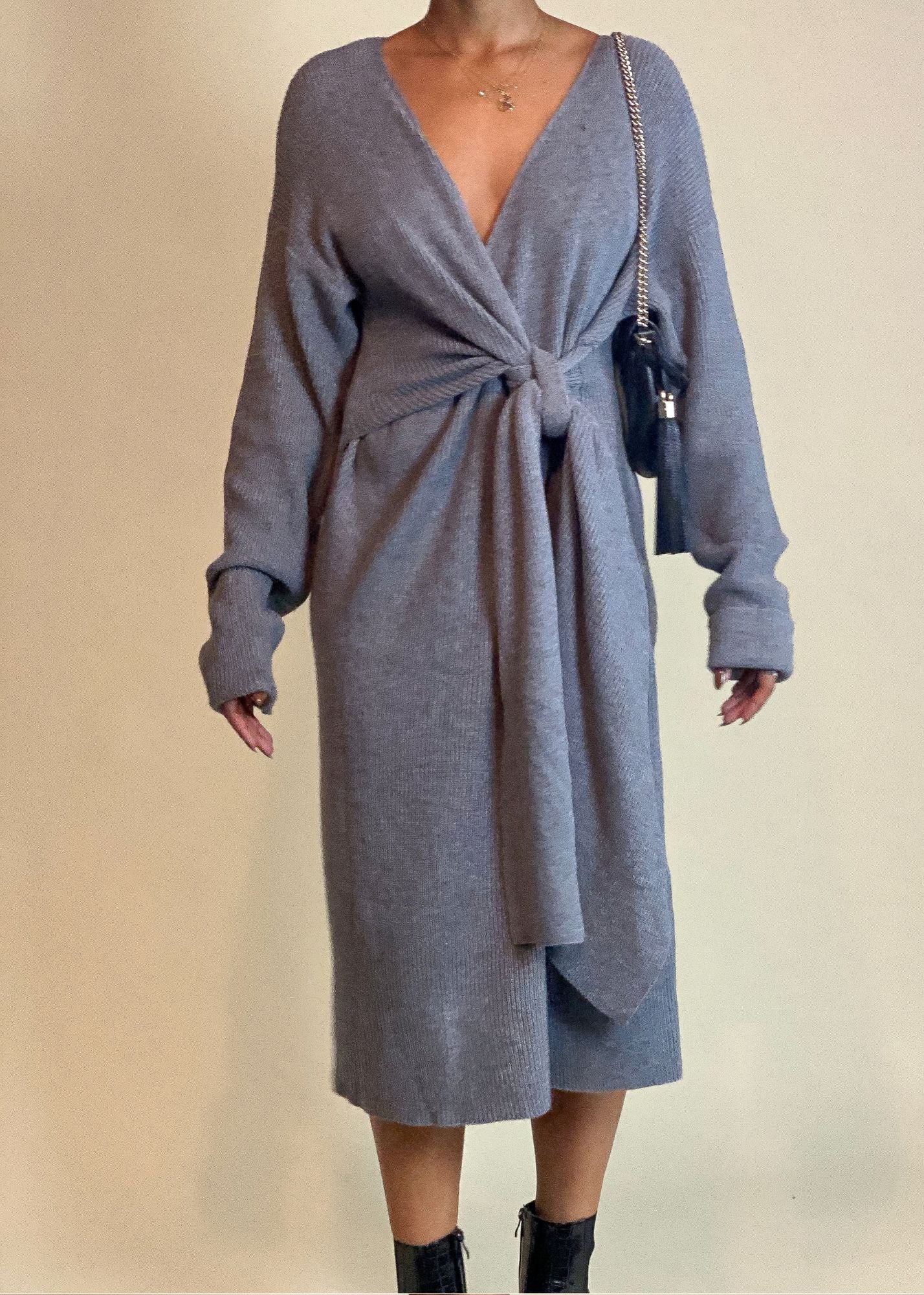Knit Wrap Dress