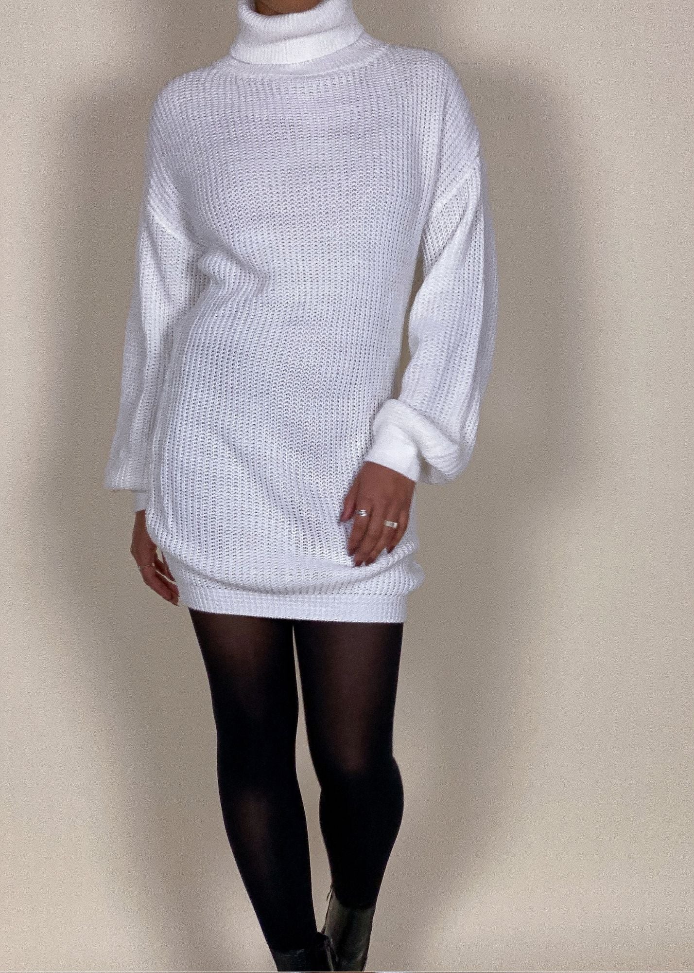Sweater Weather Tunic White