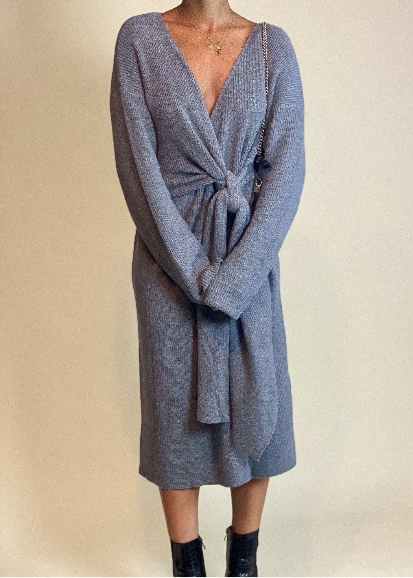 Knit Wrap Dress