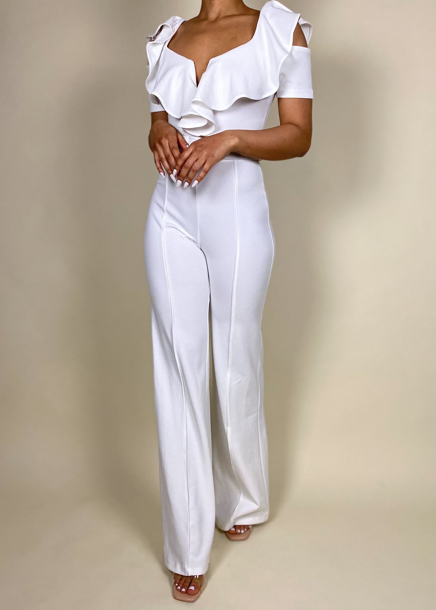 Ruffle Jumpsuit +