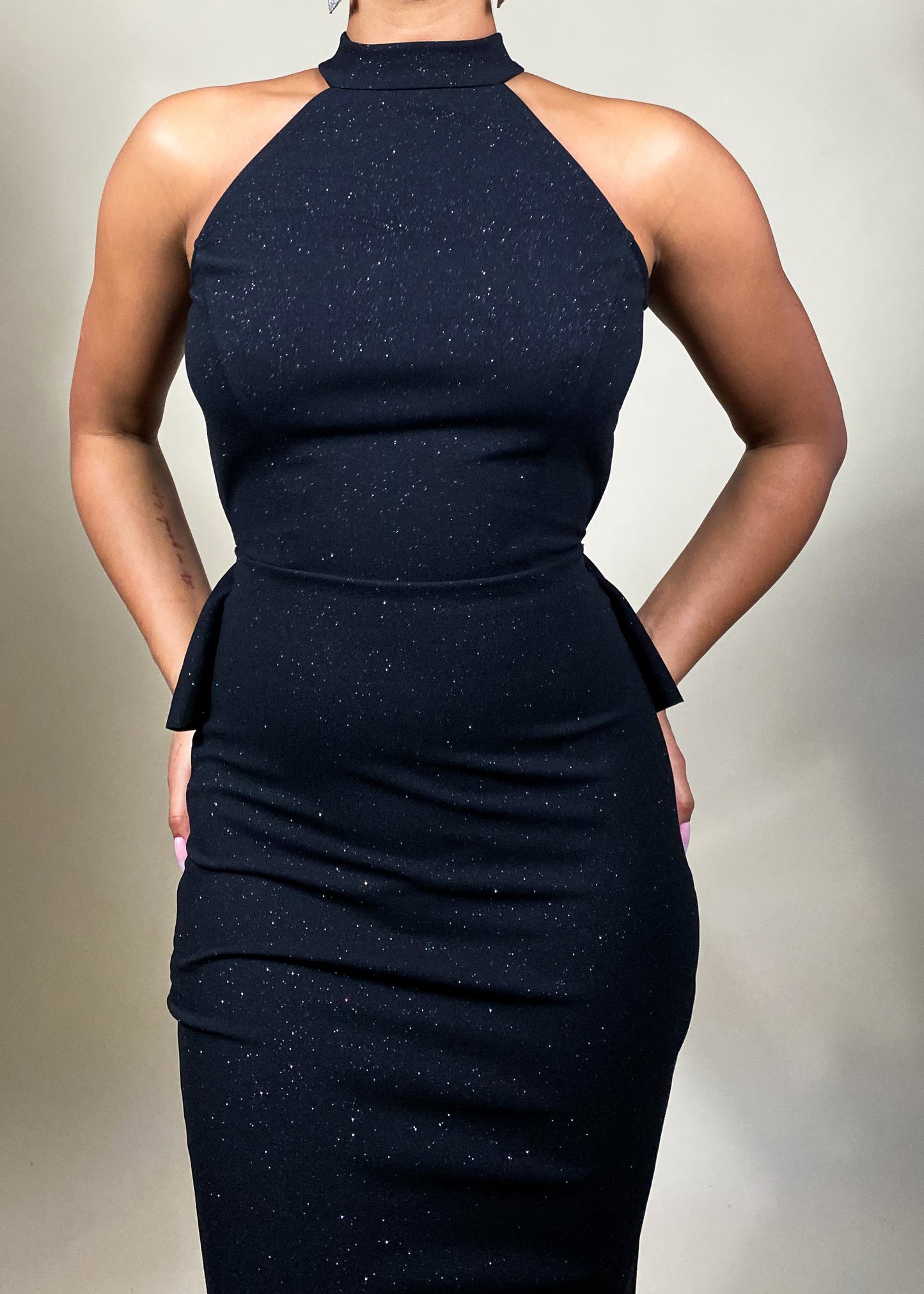 Blair Black Glitter Gown