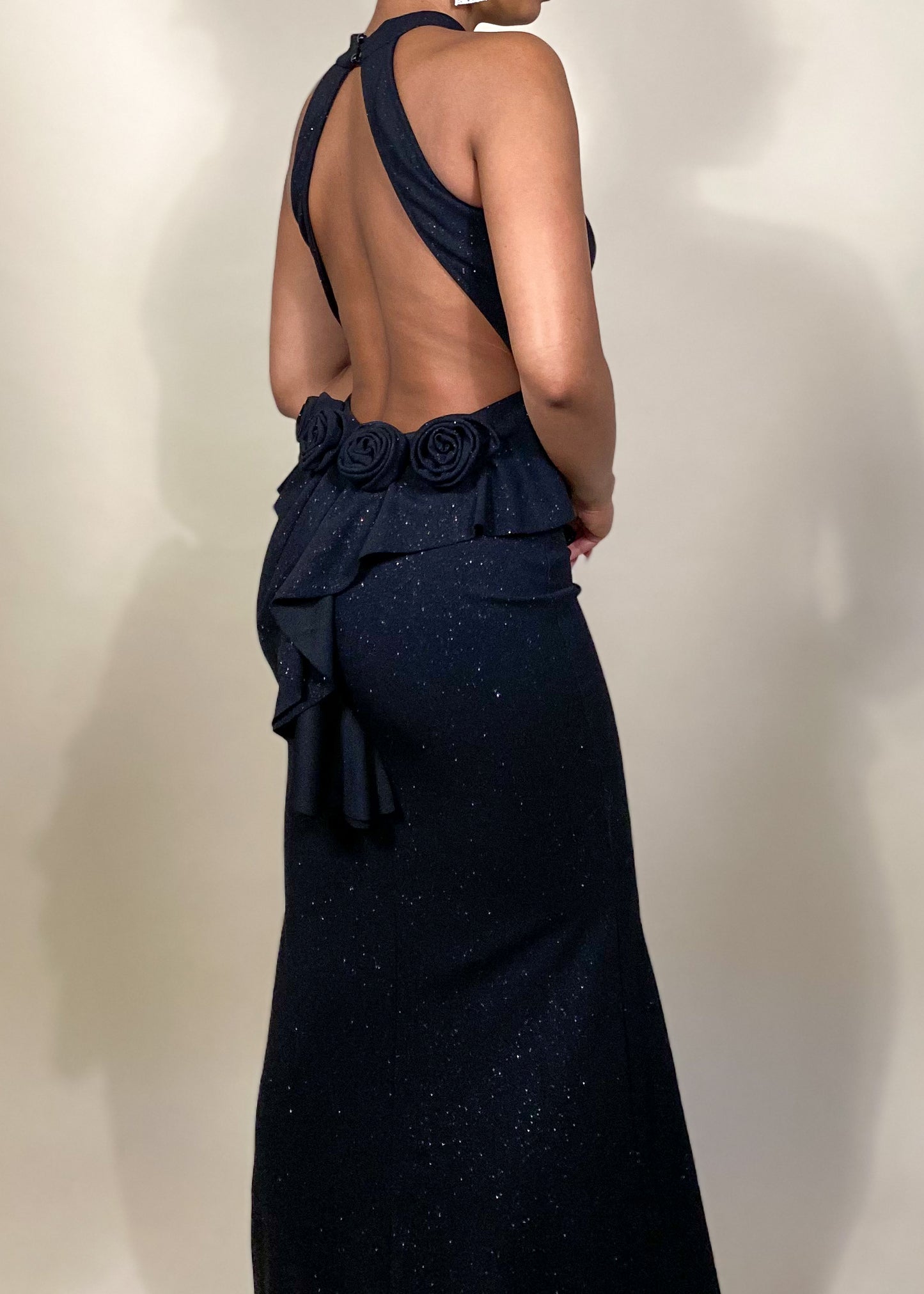 Blair Black Glitter Gown
