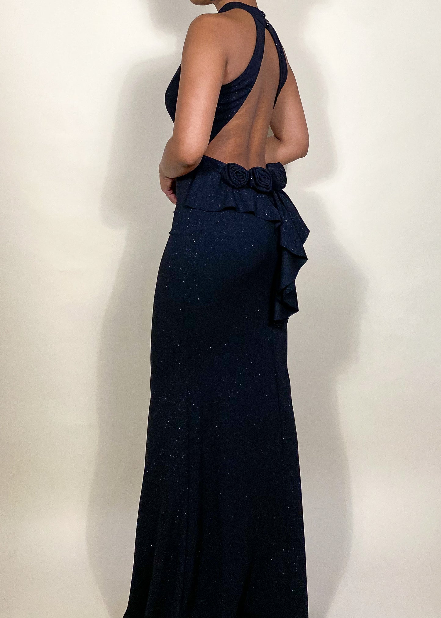 Blair Black Glitter Gown