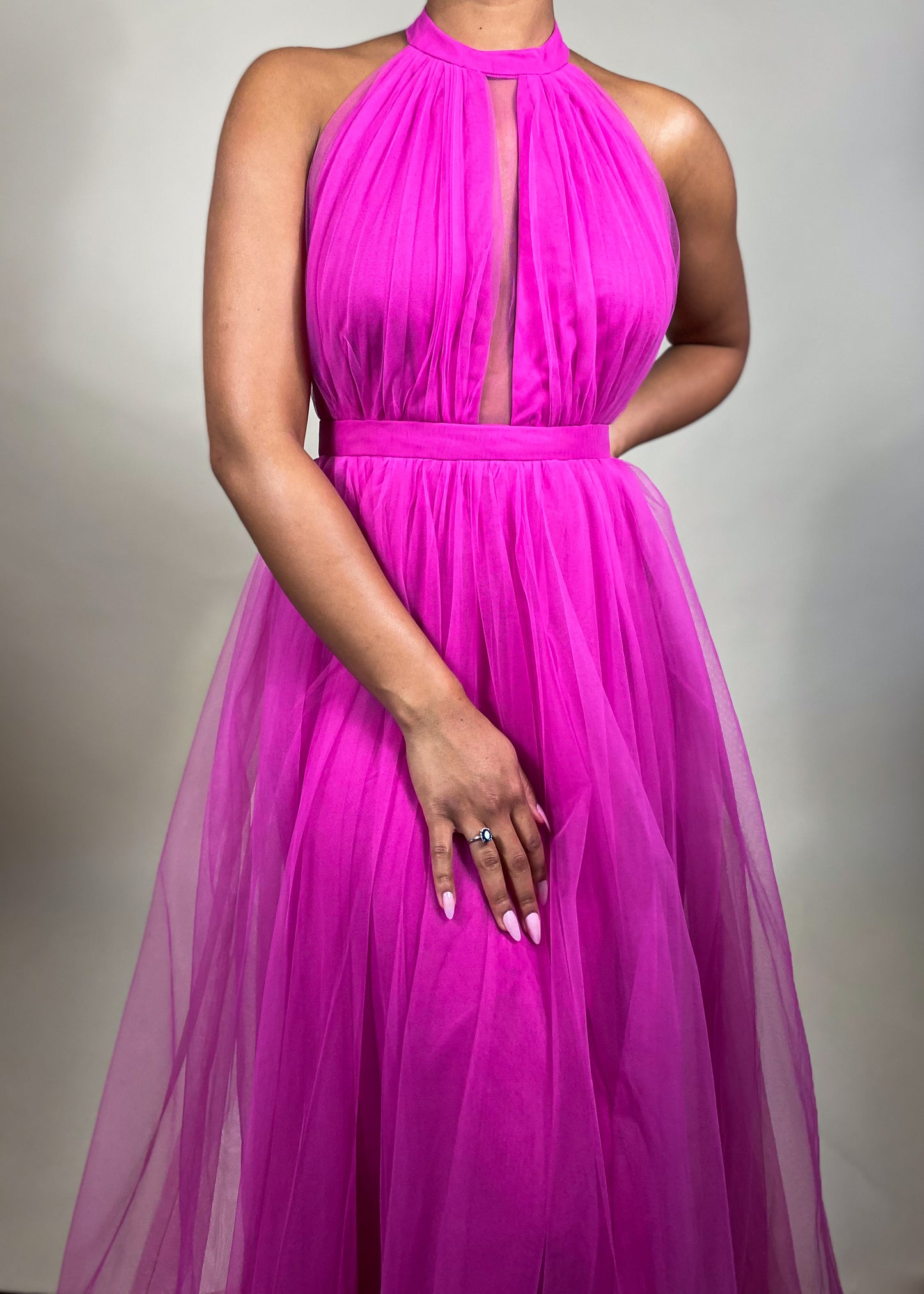 Tia Tulle Gown with Bow