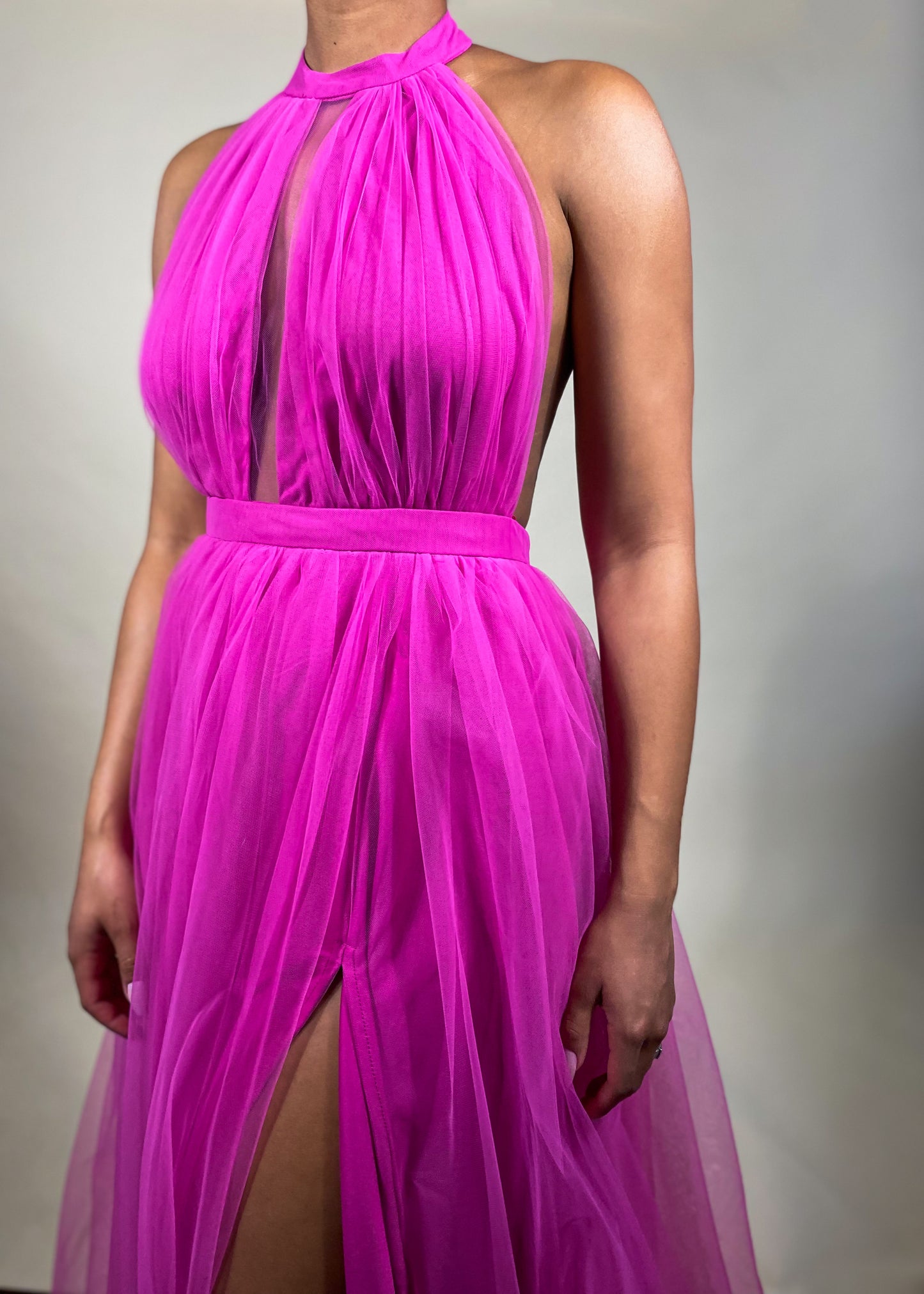 Tia Tulle Gown with Bow