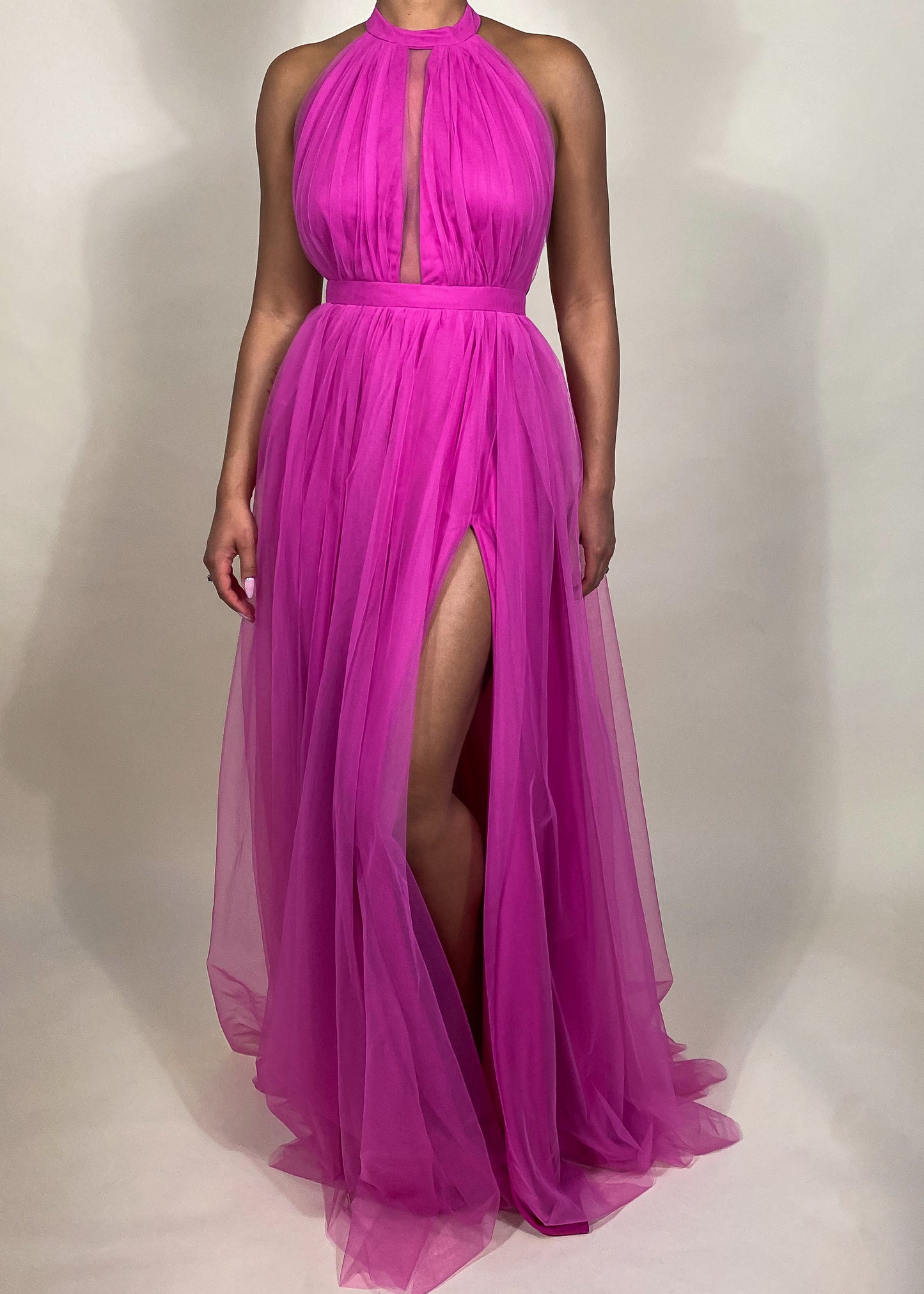 Tia Tulle Gown with Bow