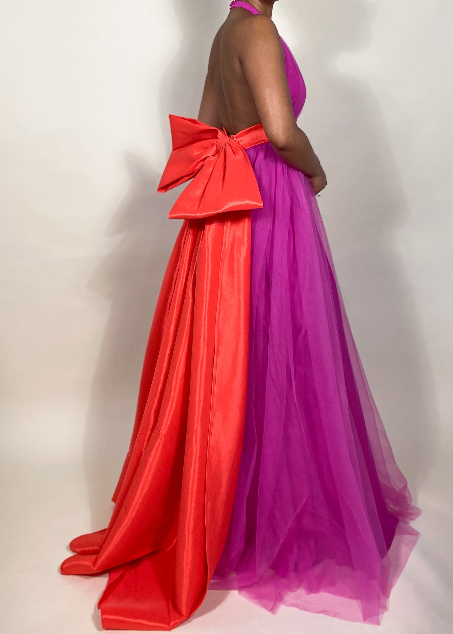 Tia Tulle Gown with Bow
