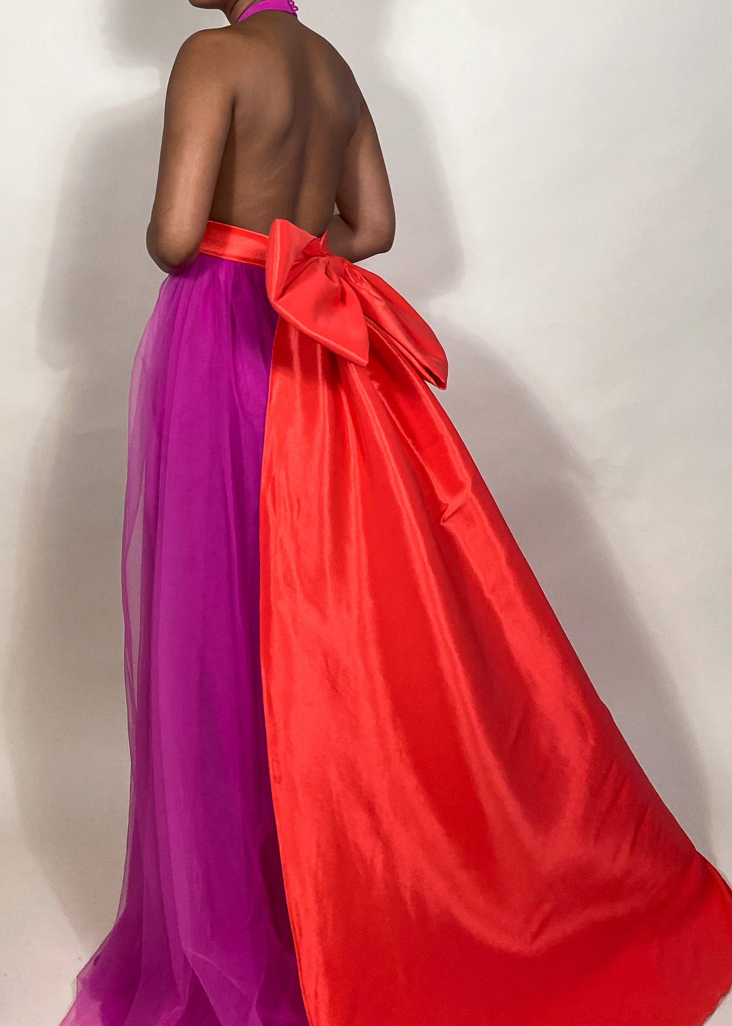 Tia Tulle Gown with Bow