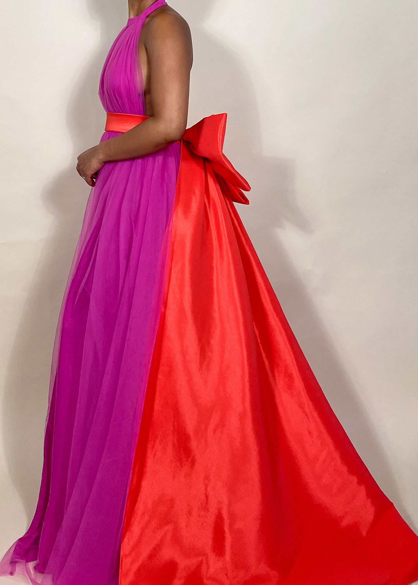 Tia Tulle Gown with Bow
