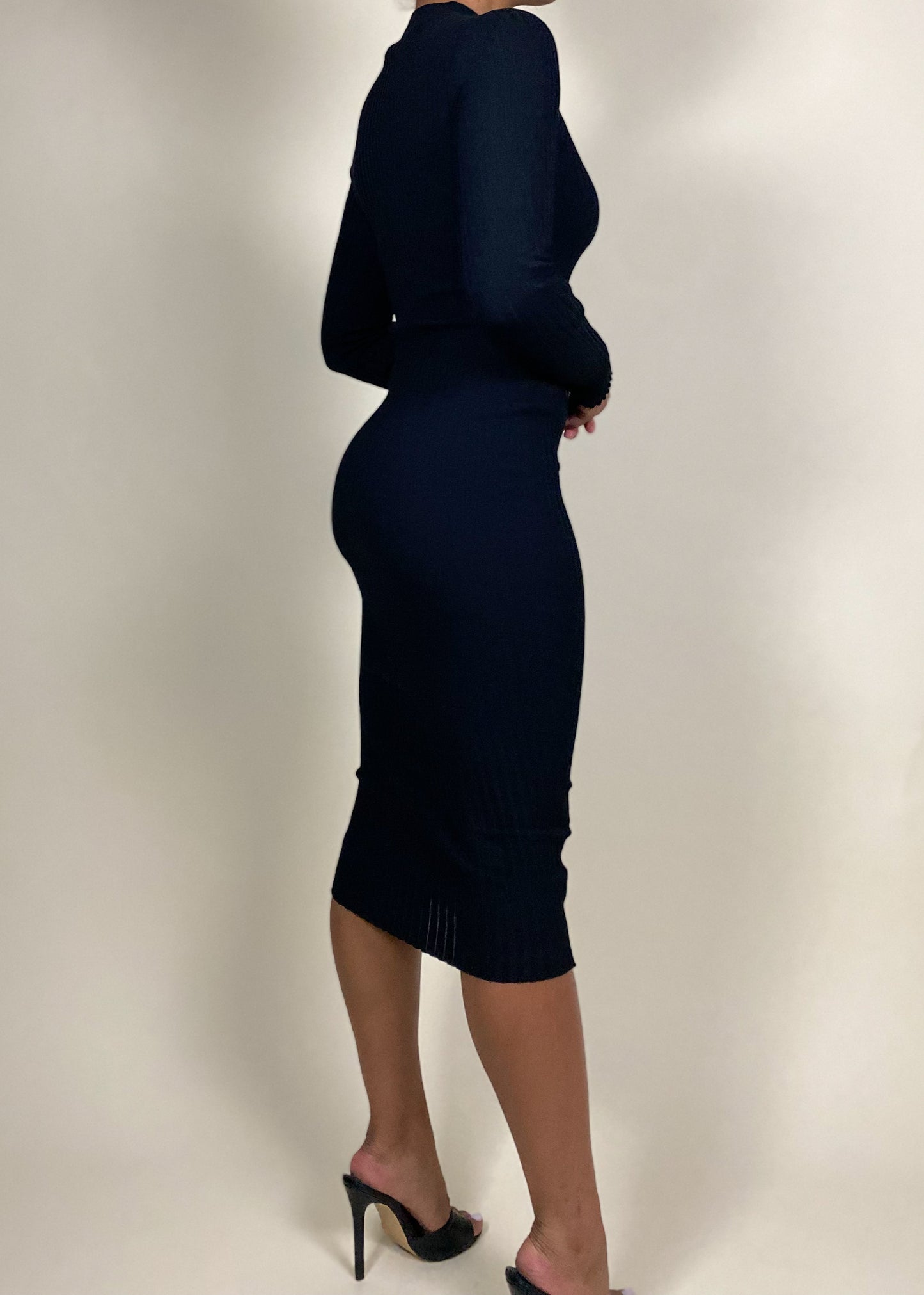 Keyhole Black Dress