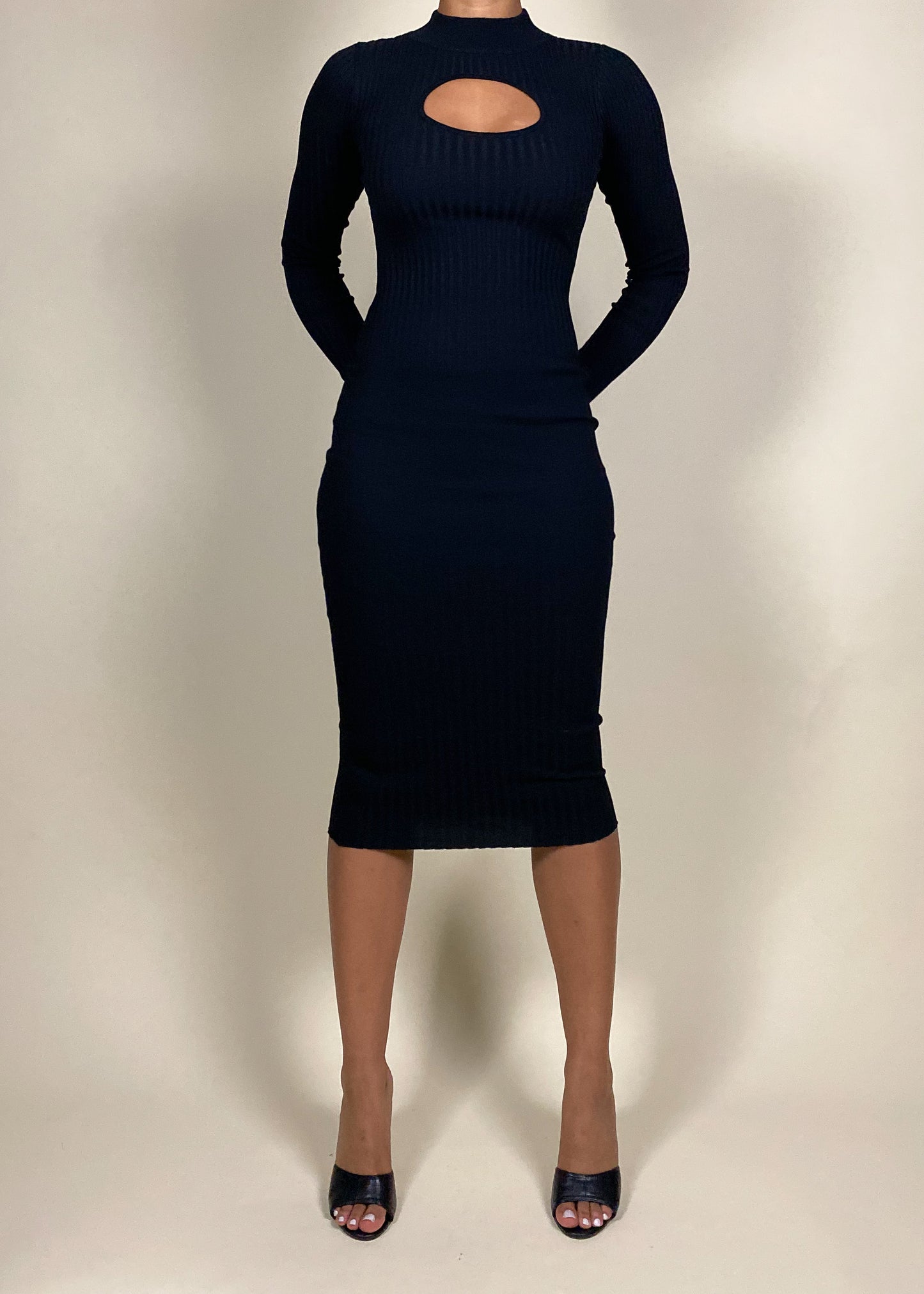 Keyhole Black Dress