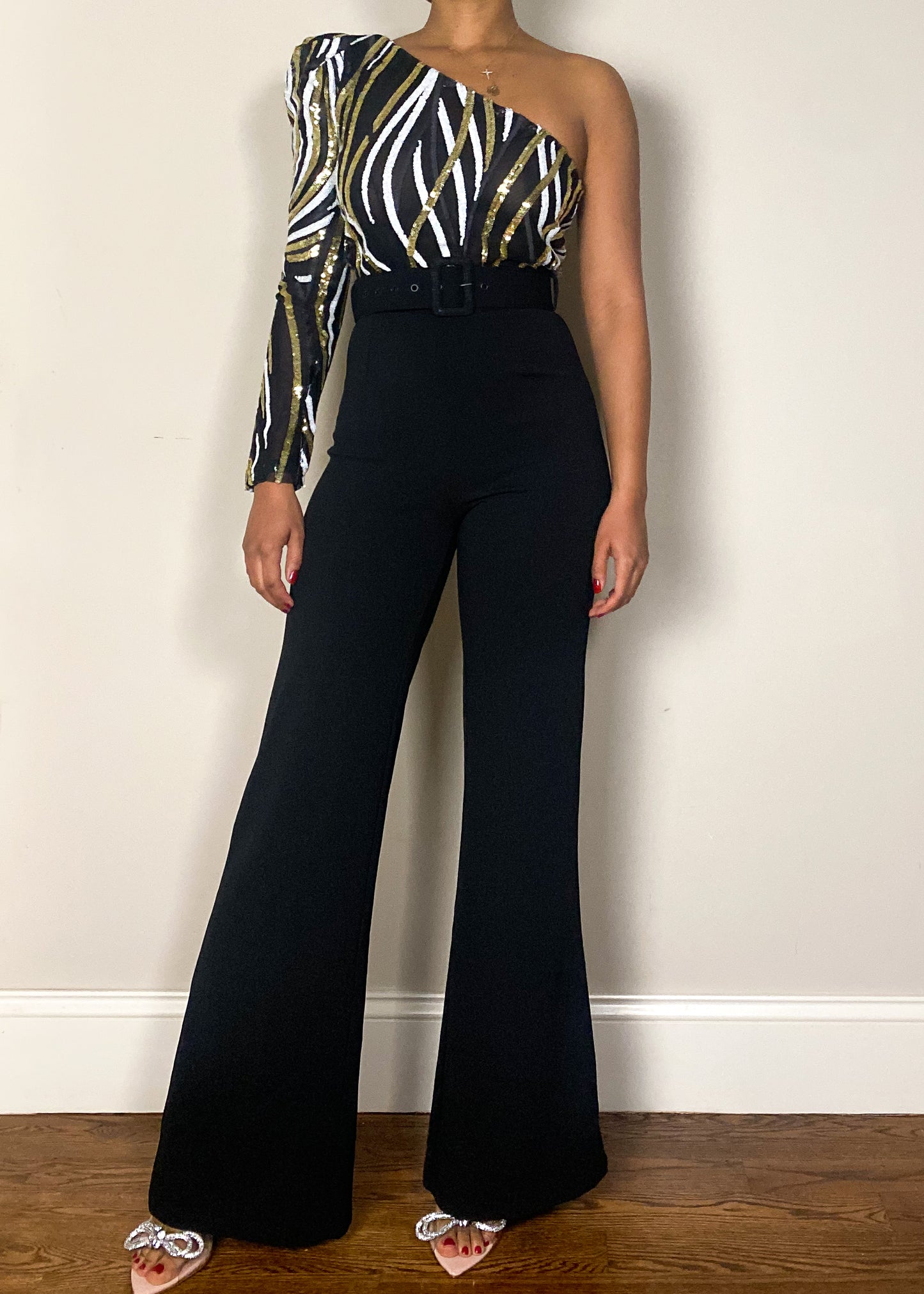 Sequin Stripes Jumpsuit