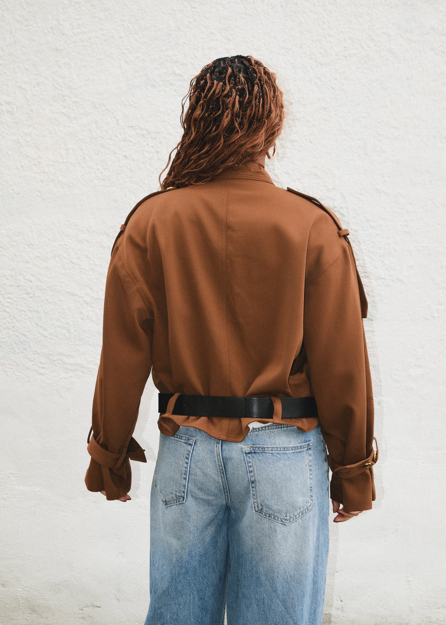 Thalia Cropped Trench