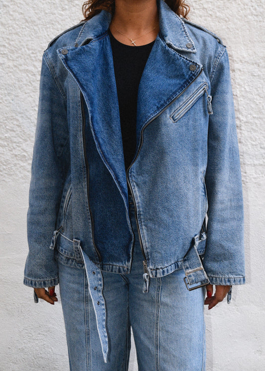 Kairo Denim Biker Jacket