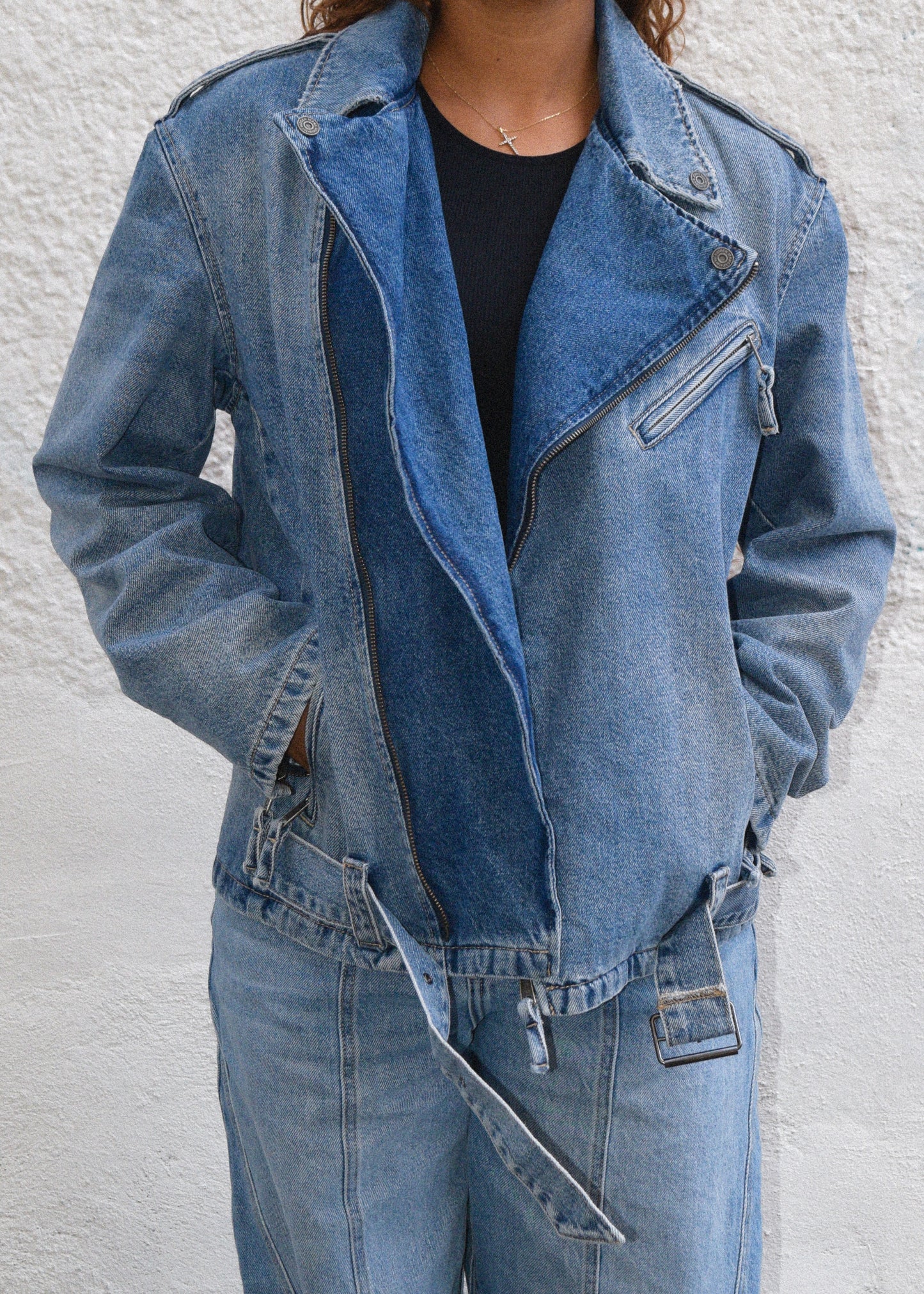 Kairo Denim Biker Jacket