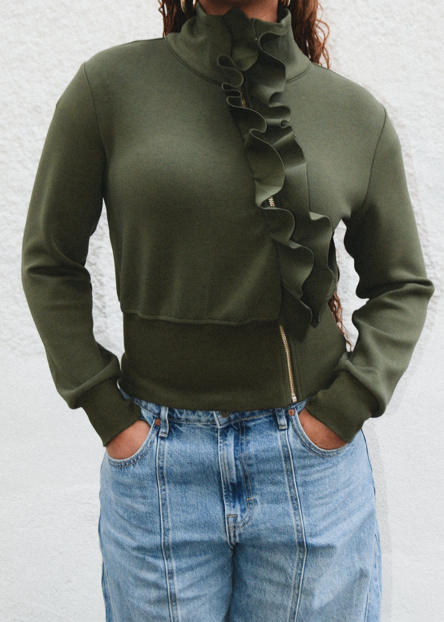 Ruffle Sweatshirt