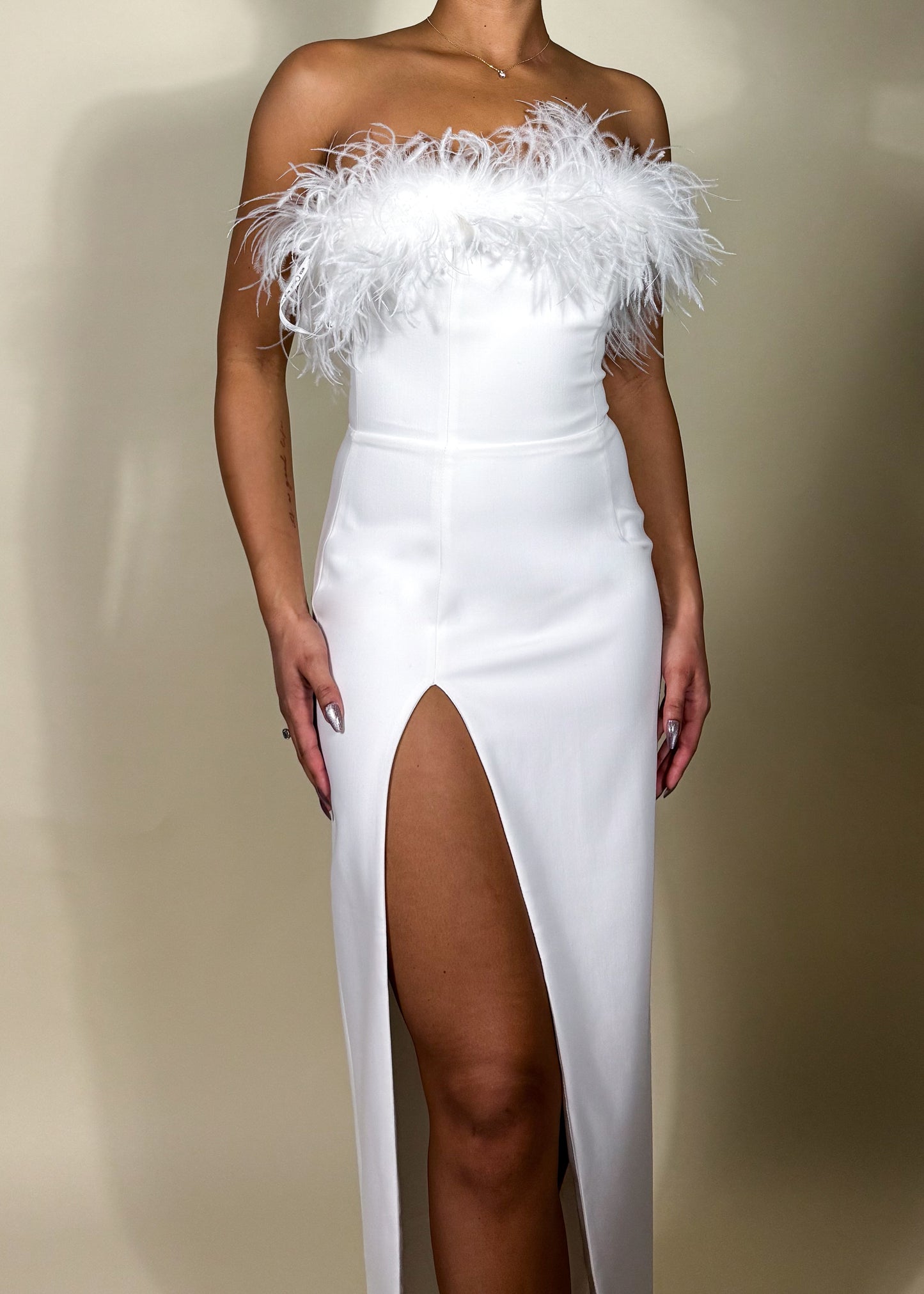 Faye Feather White Gown