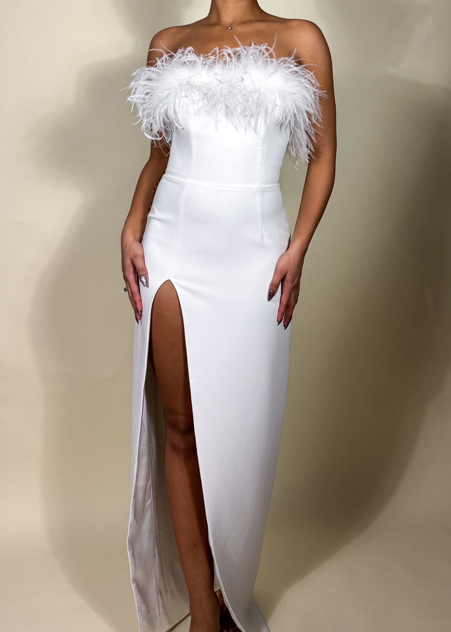 Faye Feather White Gown